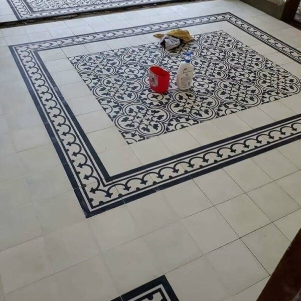 Gạch bông 20x20 LU9153 thực tế