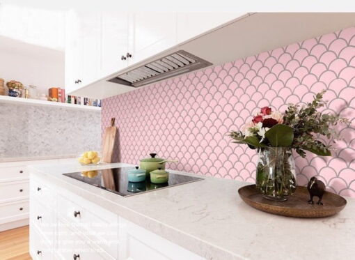 Gạch mosaic vảy cá MHF ốp bếp 1