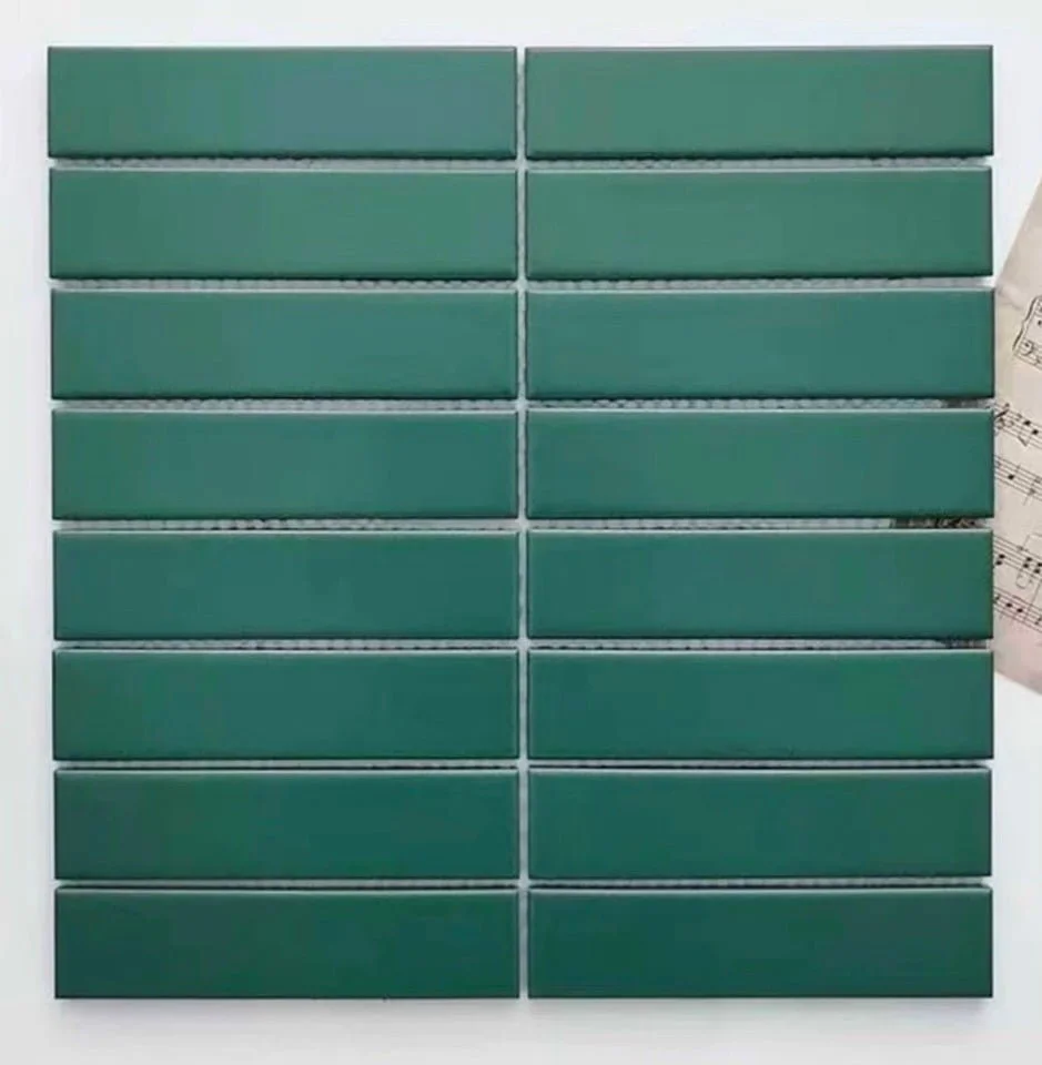 Gạch thẻ mosaic xanh đậm LUMHT3211M