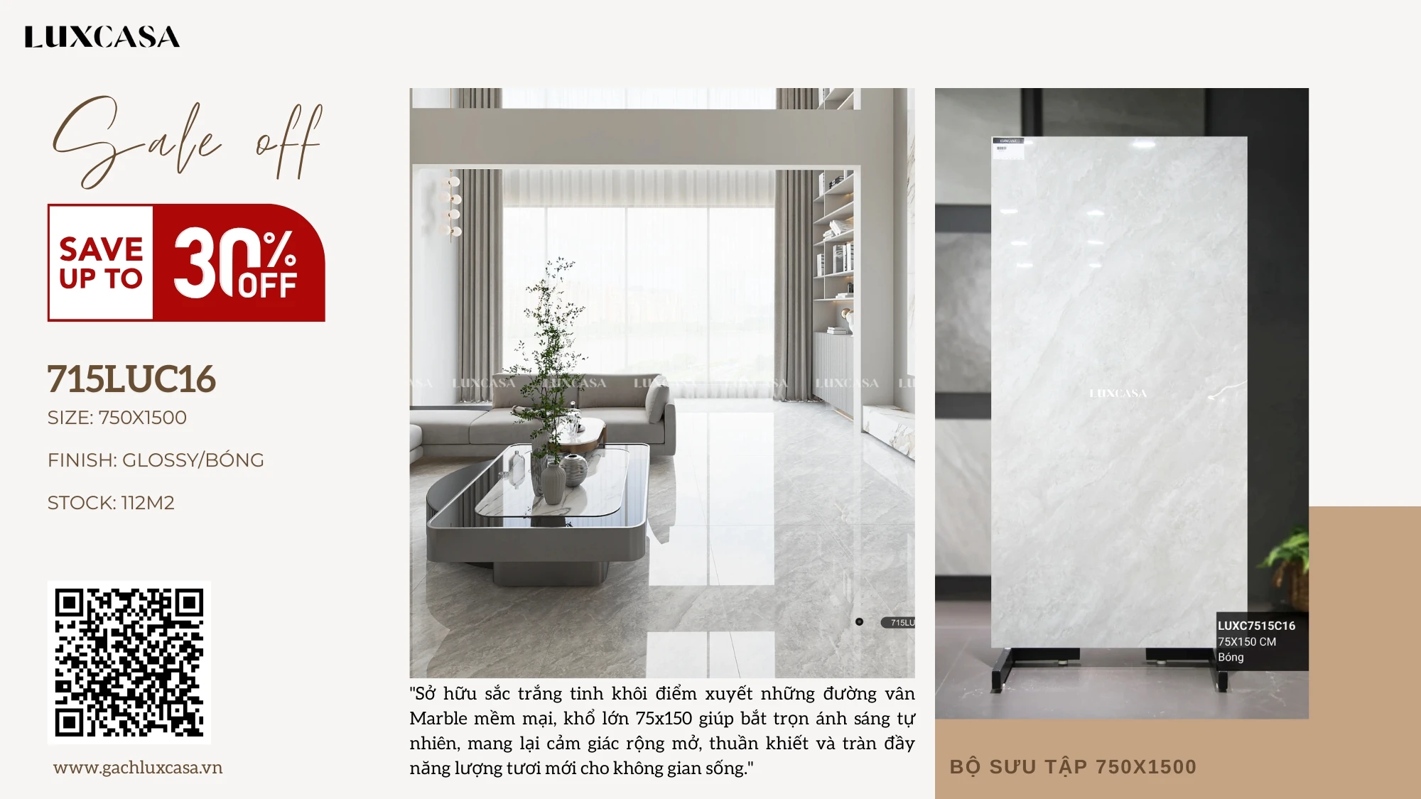 Gạch giả đá bóng 75×150 715LUC16