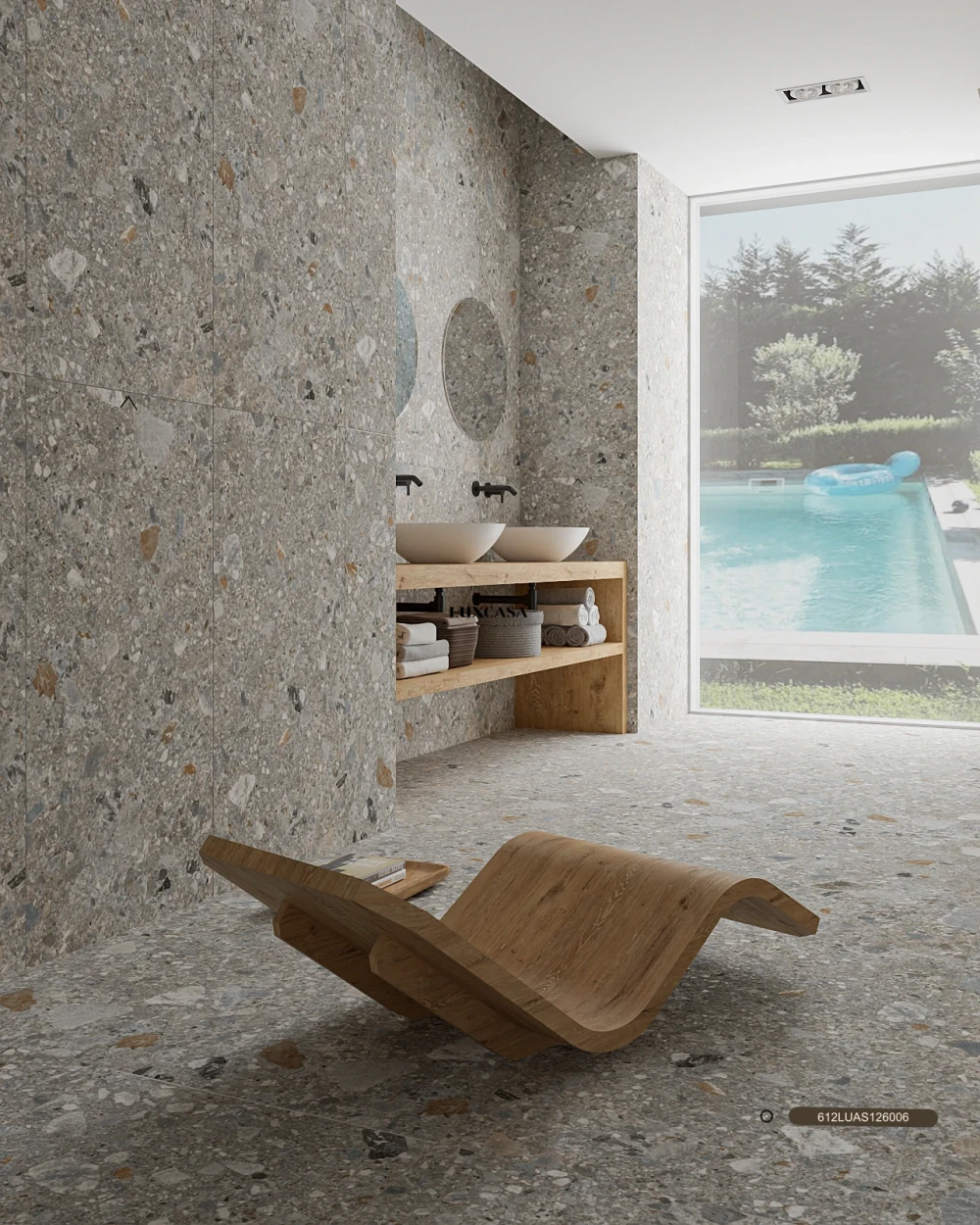 Gạch ốp lát nhà tắm terrazzo 612LU126006