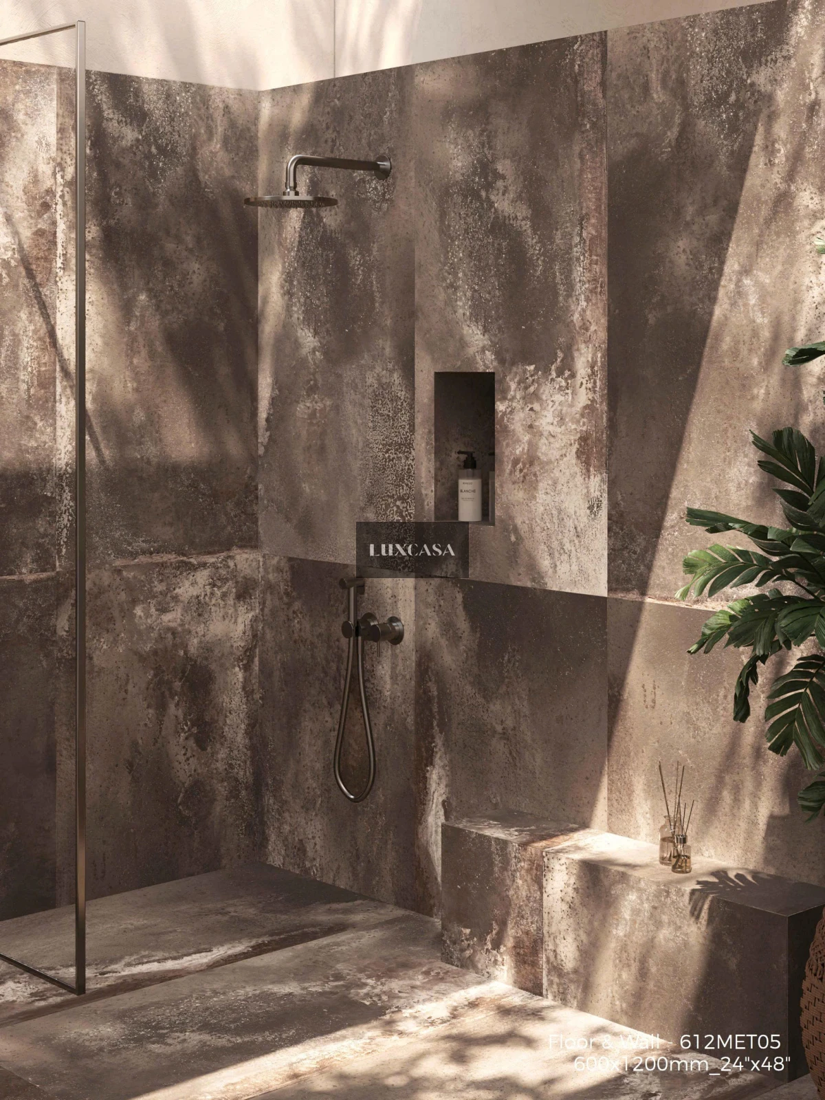 Gạch rỉ sét 612LUMET05 màu nâu ốp nhà tắm (1)