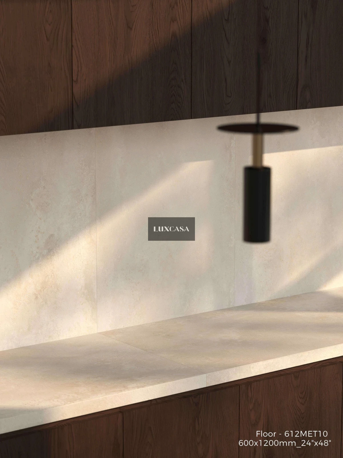 Gạch rỉ sét 612LUMET07 màu trắng lát phòng khách (3)