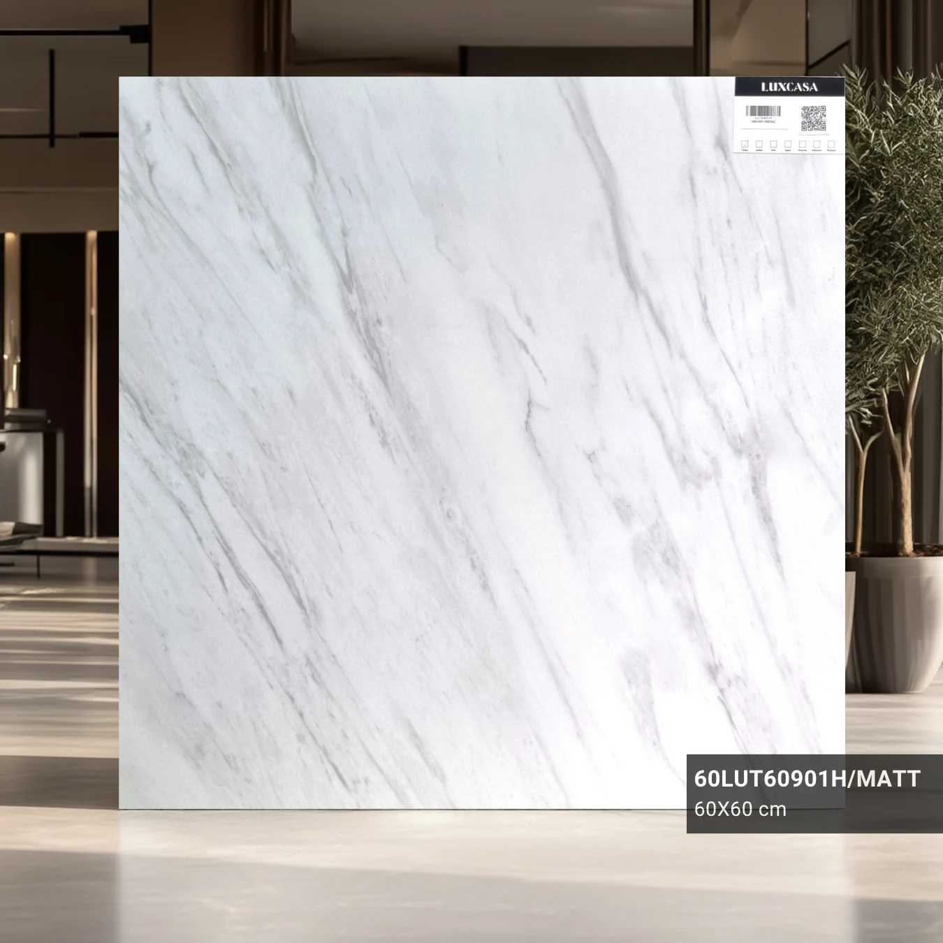 Gạch trắng vân mây 60×60 60LUT60901H