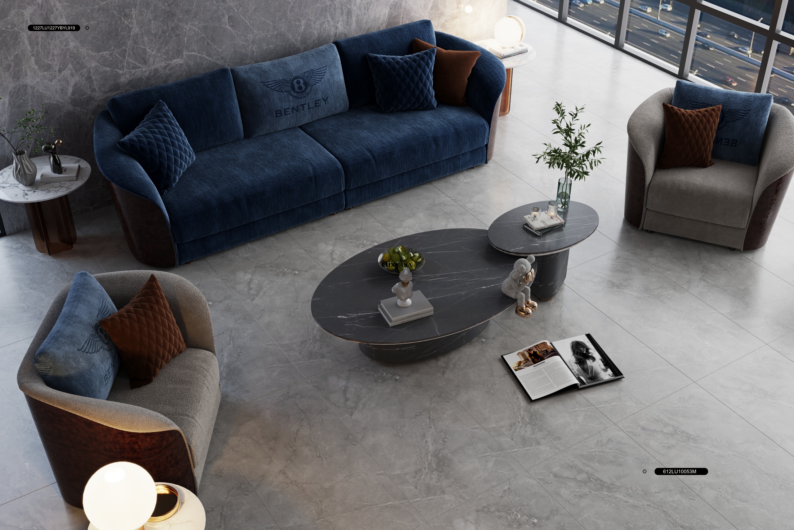 GẠCH ỐP TƯỜNG MỜ 60x120 612LU10053M