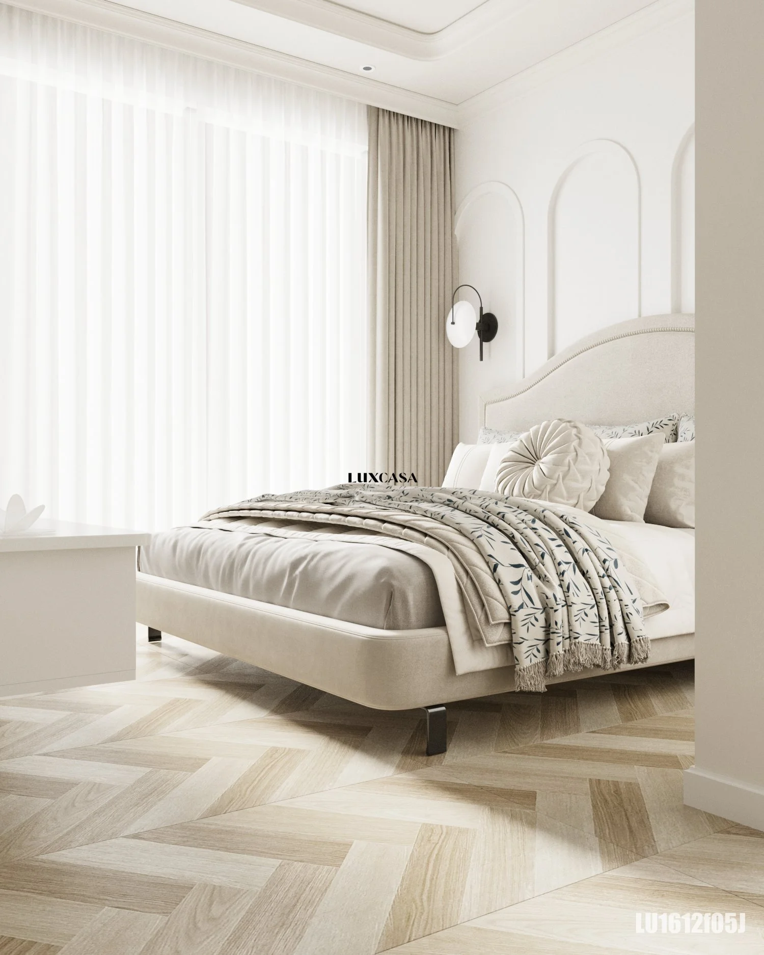 Gạch giả gỗ lát nền phòng ngủ