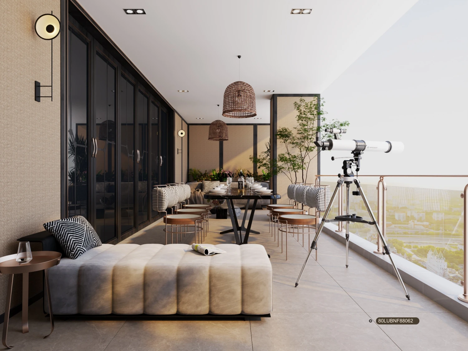 Gạch lát ban công chống trơn 80x80 80LU88062
