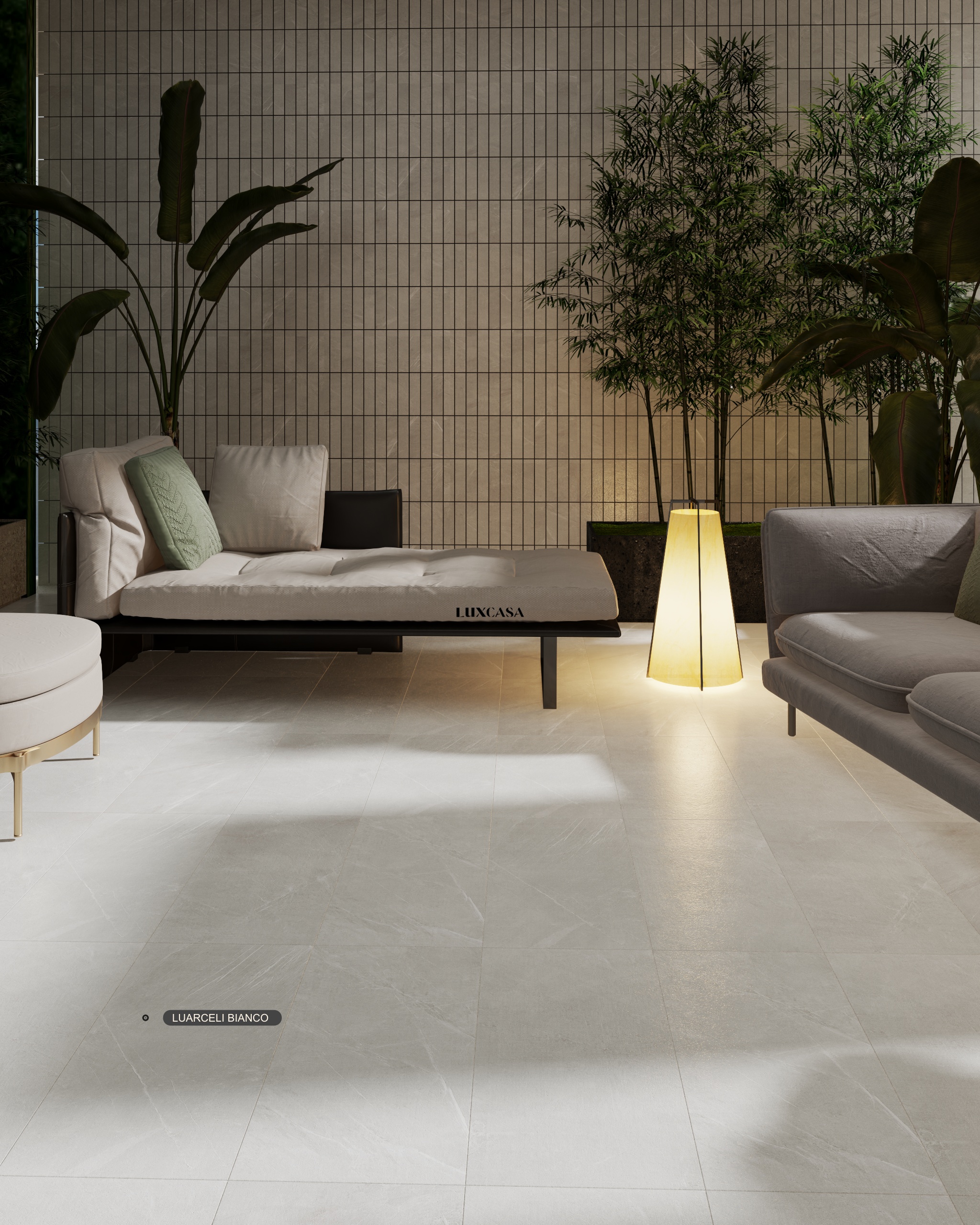 Gạch xương đá chống thấm nước cho ngoài trời 360LUARCELI-BIANCO