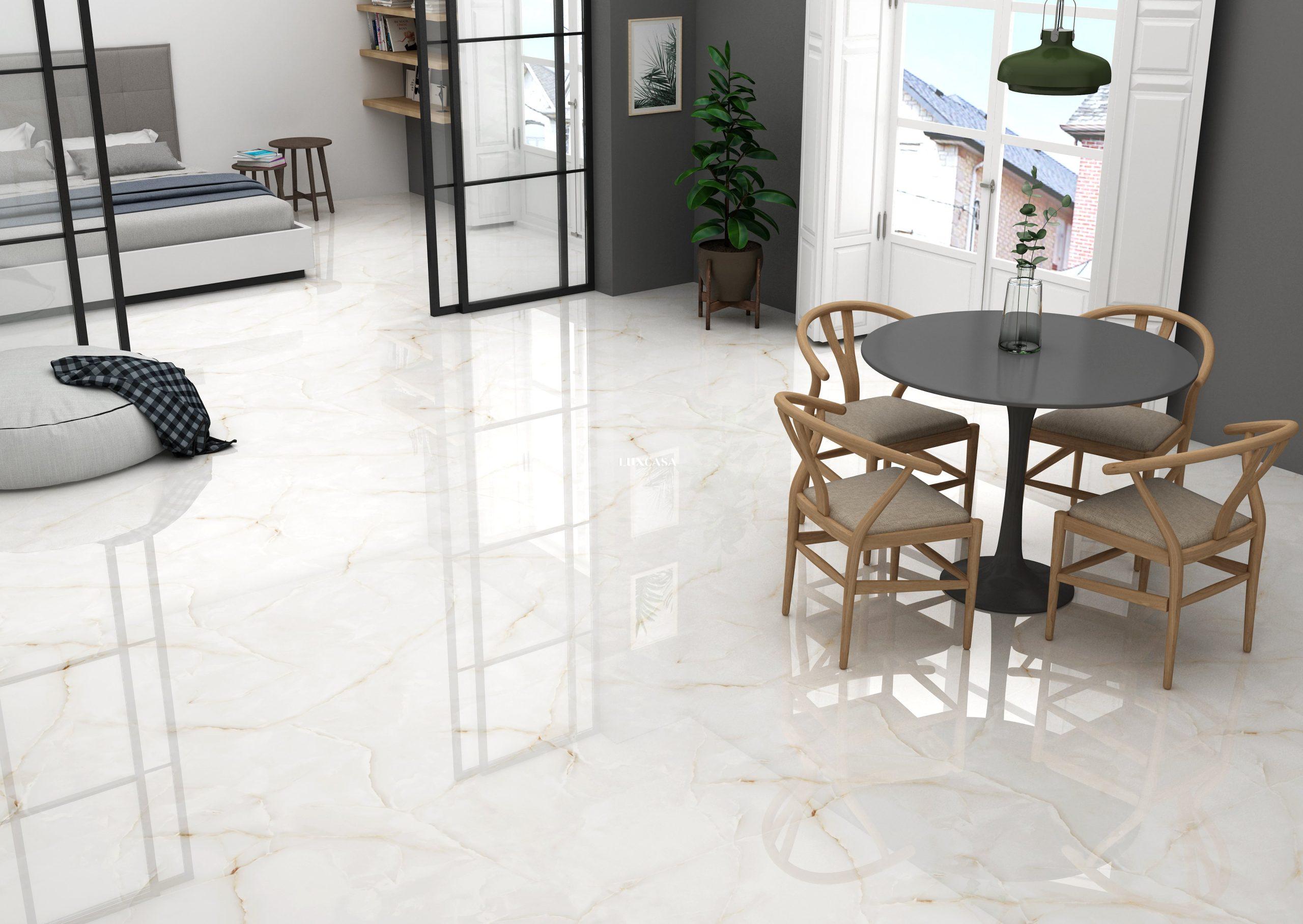 Mẫu gạch 600x1200 vân đá 612LUEOO404 lát phòng khách