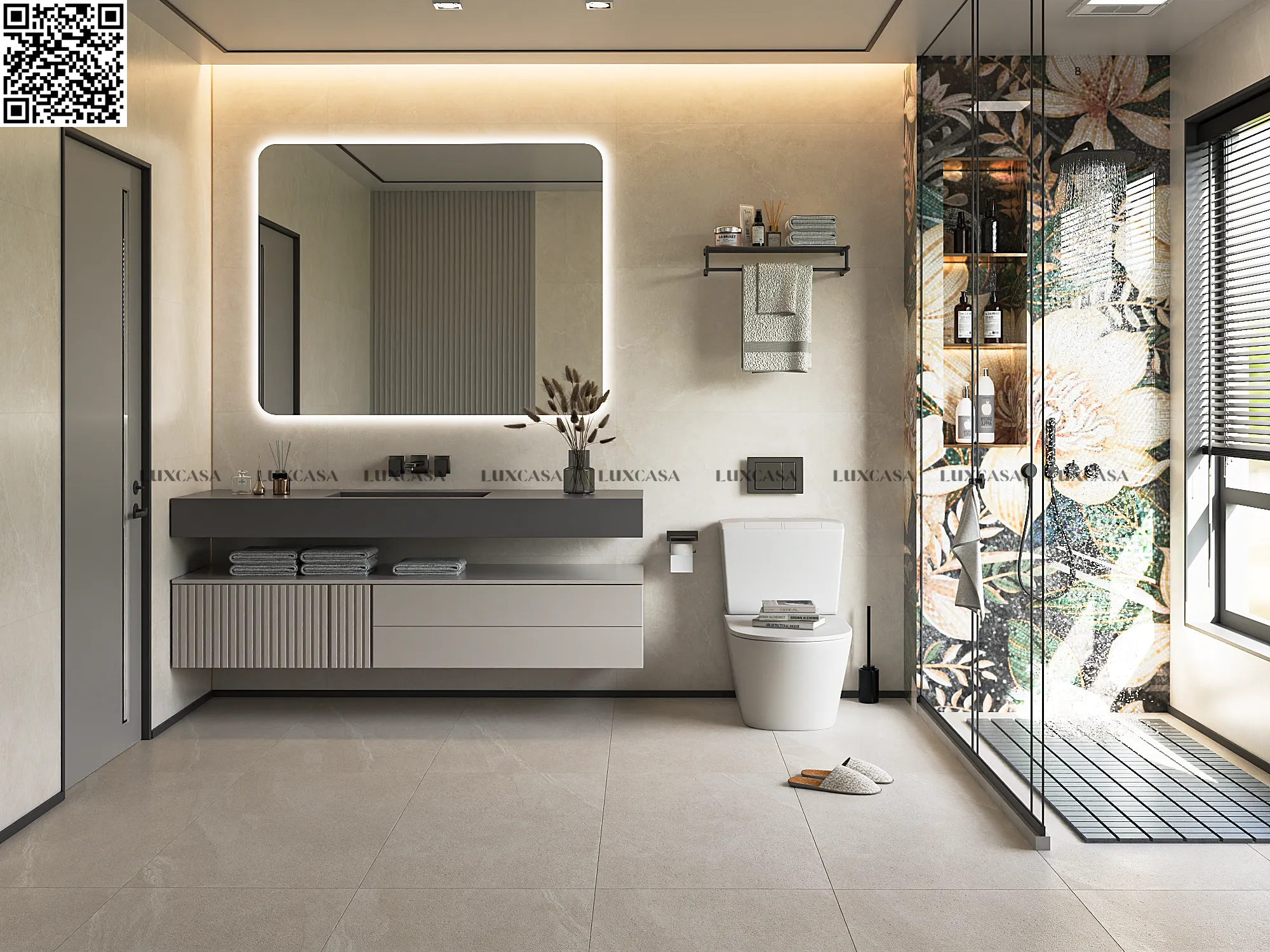 Gạch ốp tường mờ babyskin 60x120 612LU61209