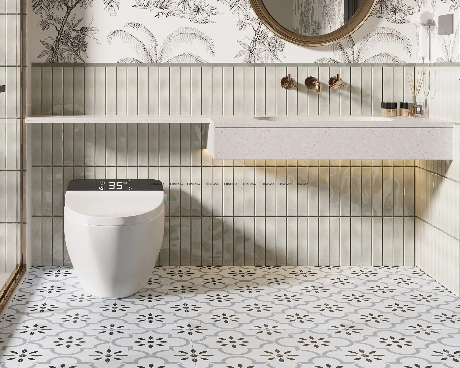 Gạch thẻ bóng gợn 7.5x30 RECTANGLE