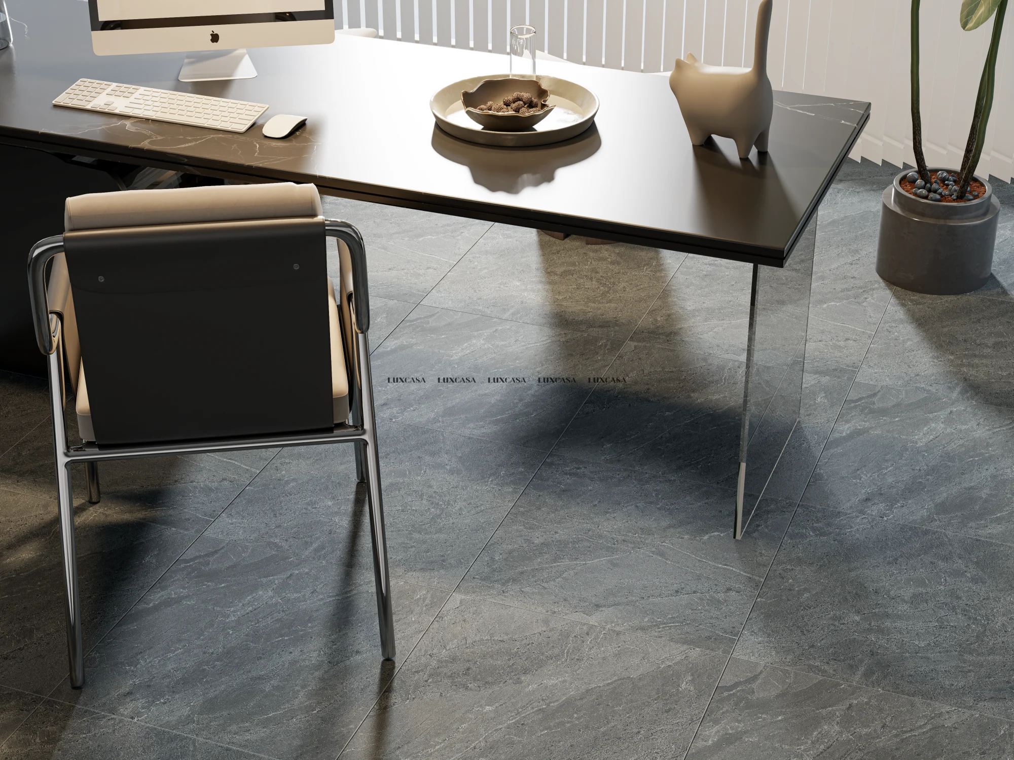 Gạch vân đá 60x60 lát phòng làm việc 60LUM66067