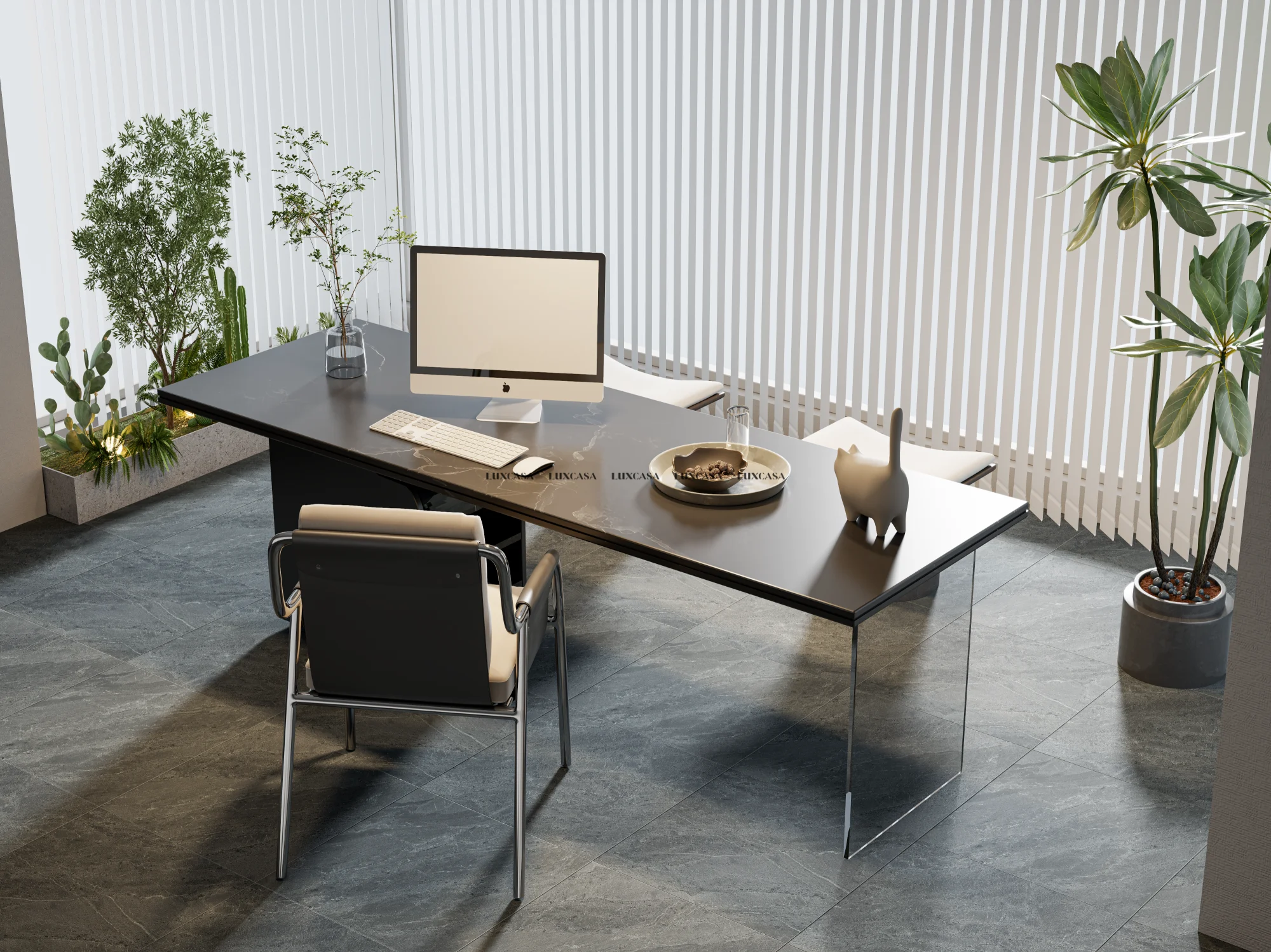 Gạch vân đá 60x60 lát phòng làm việc 60LUM66067