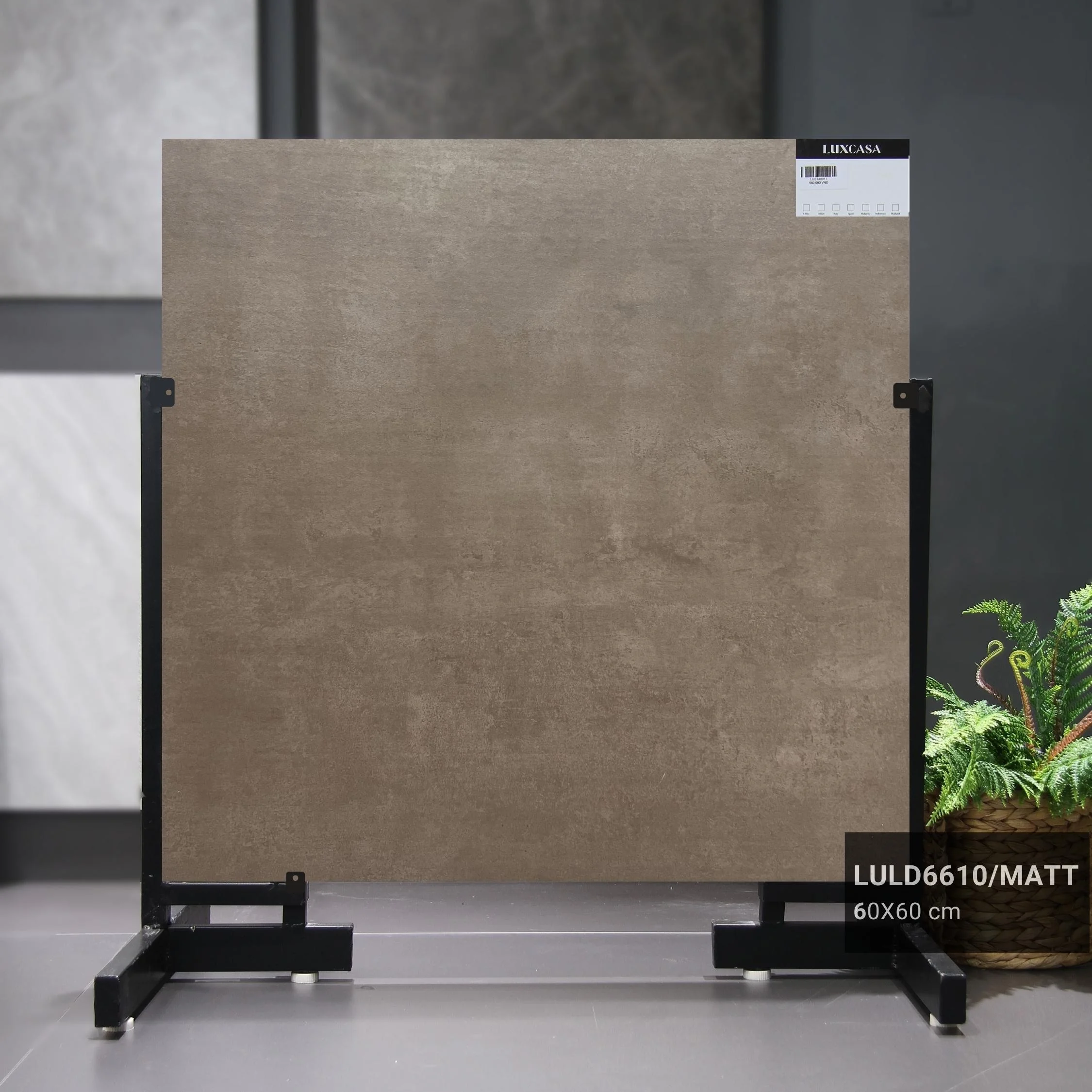 Hình ảnh thực tế gạch màu nâu 60x60 60LULD6610