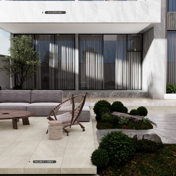 GẠCH MARBLE 60×60 LUBLT L GREY vời gạch mặt tiền 612LUPAX12621
