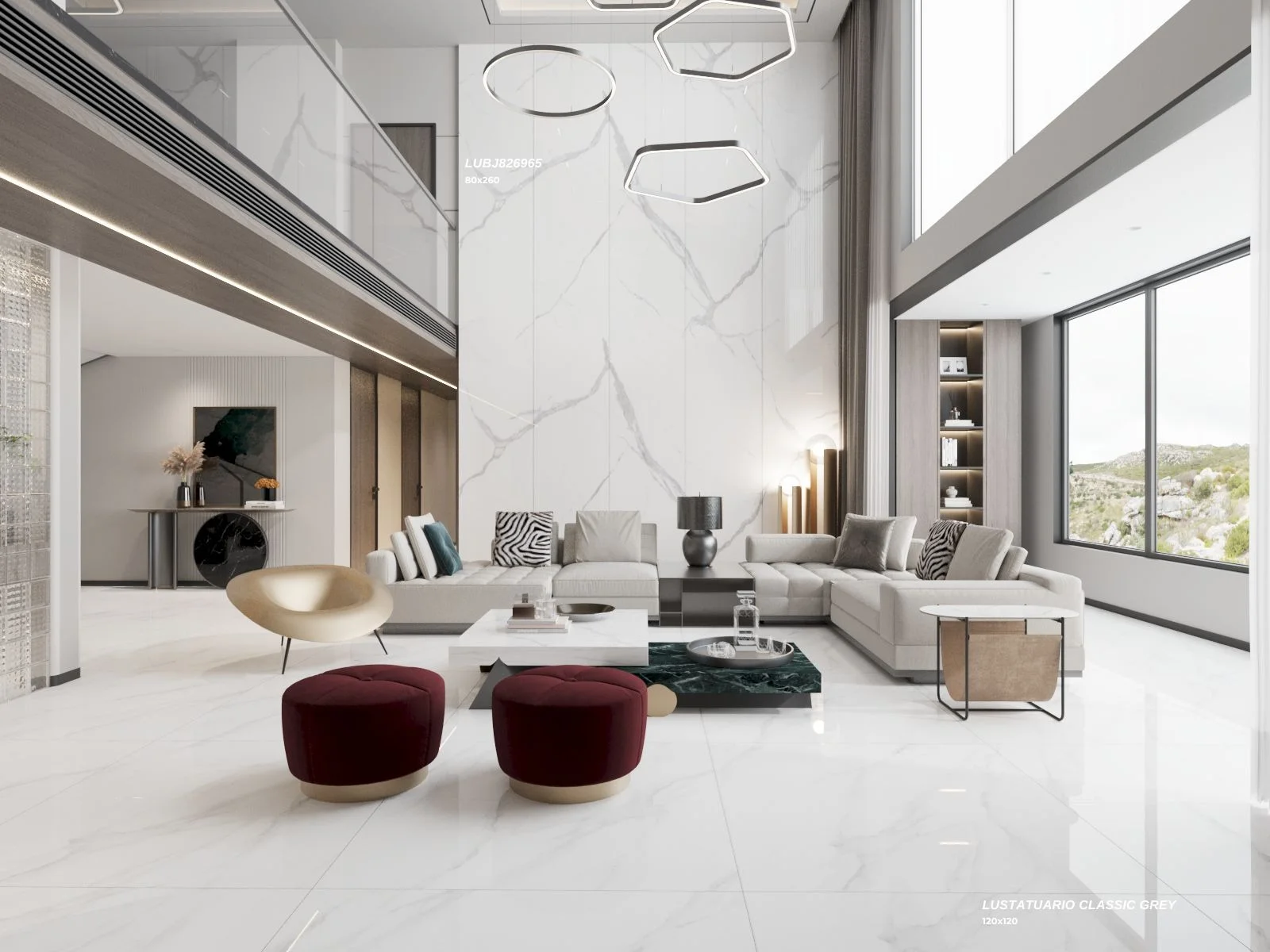 Gạch Ấn Độ 1200x1200 LUSTATUARIO CLASSIC GREY