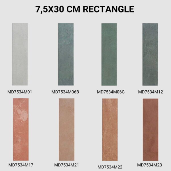 GẠCH THẺ 7.5X30 BST MỜ