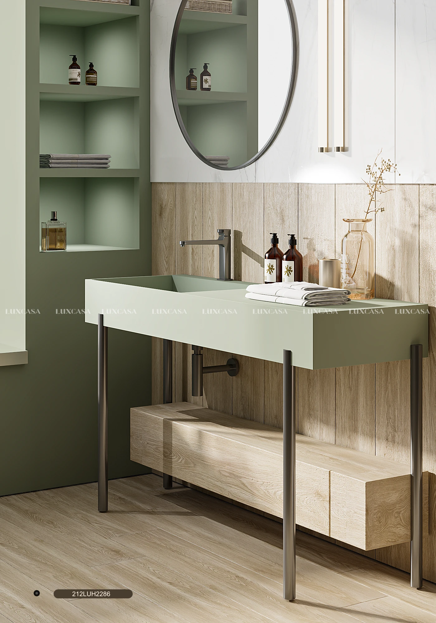 Gạch lát nền giả gỗ cho nhà tắm mã 212LUH2286