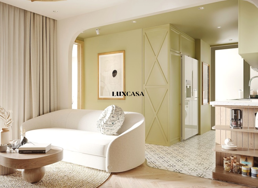 Gạch bông 20x20 LU20140 lát nền phòng khách
