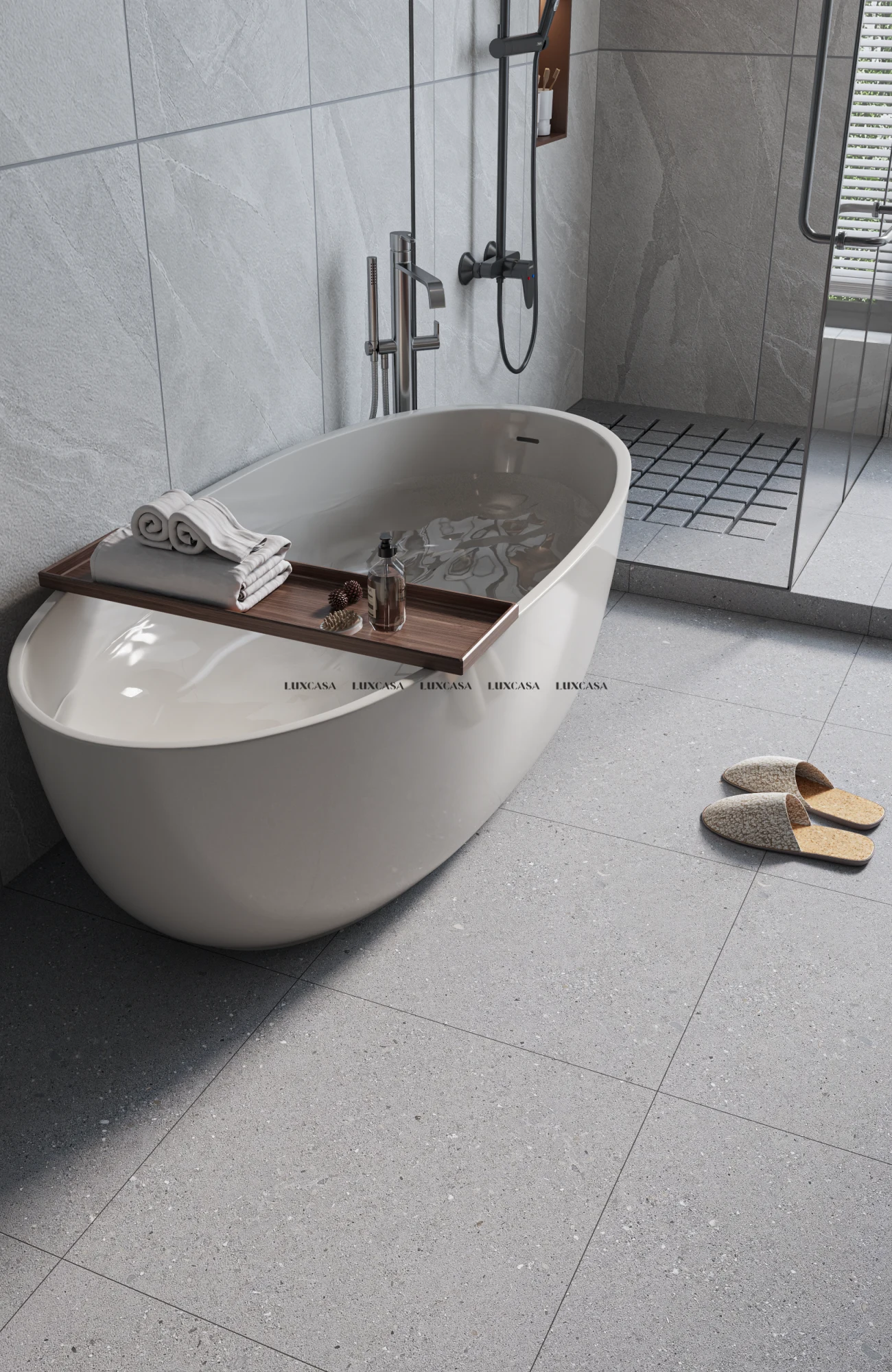 Gạch nhà tắm terrazzo 60x60 60LUM66007