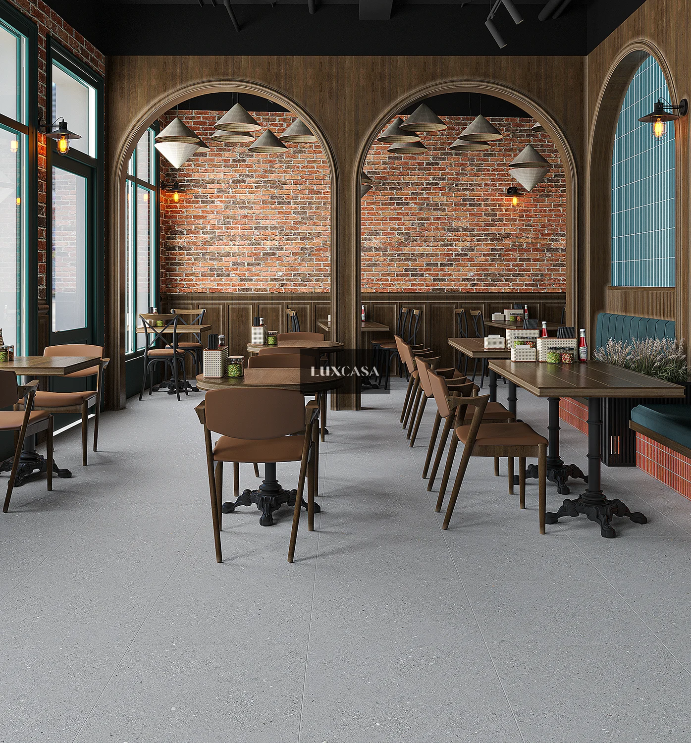 Mẫu gạch quán cafe terrazzo 600×600 60LUM66007