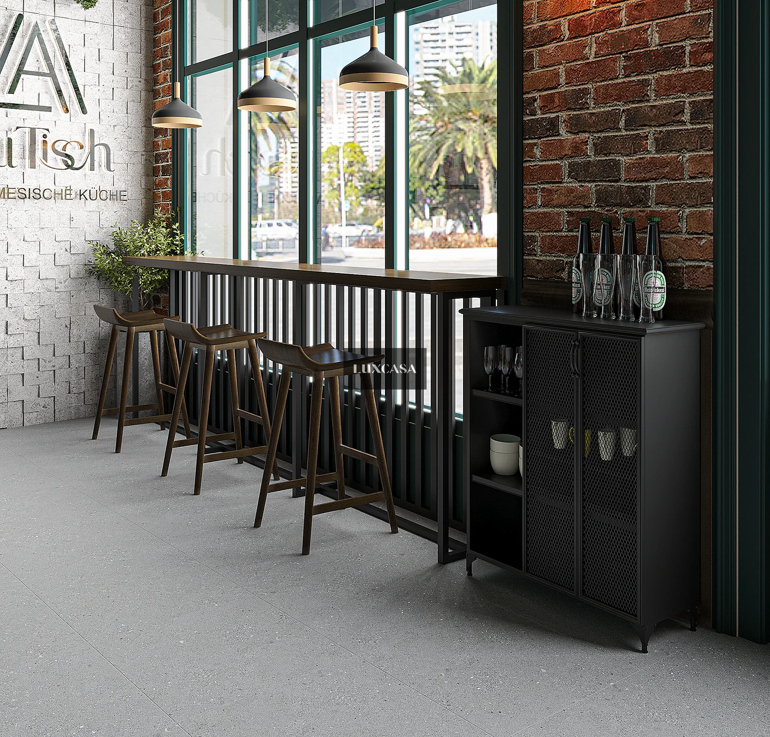 Mẫu gạch quán cafe terrazzo 600×600 60LUM66007