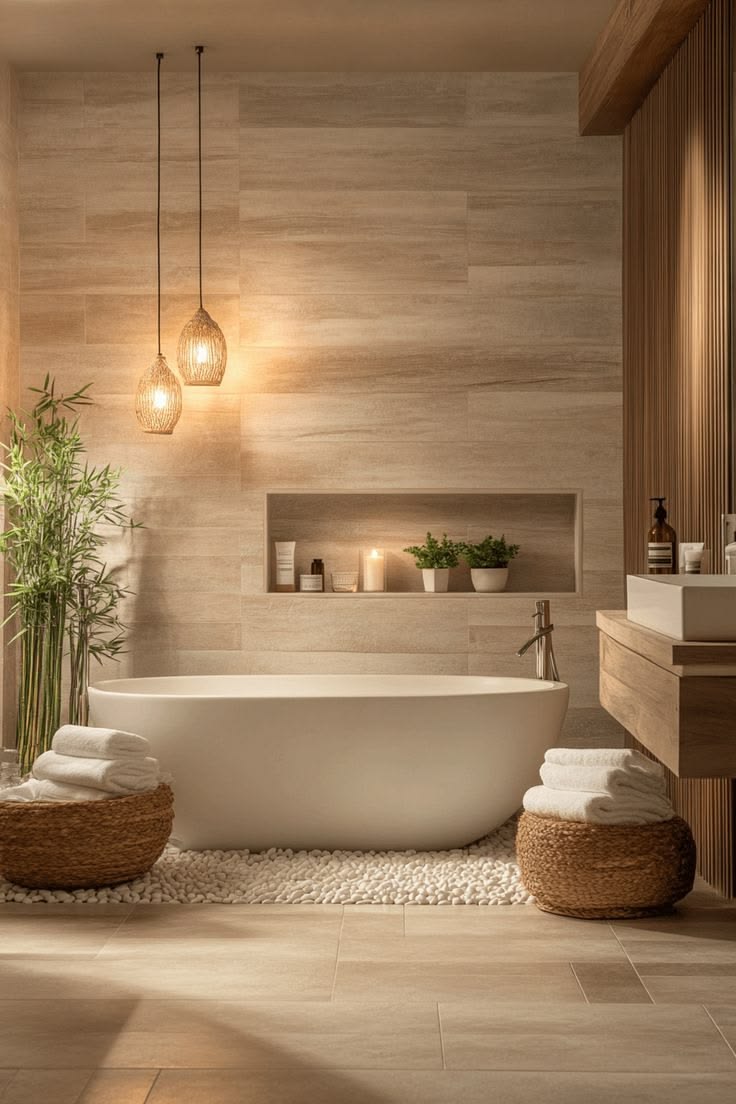 Gạch ốp nhà vệ sinh màu kem