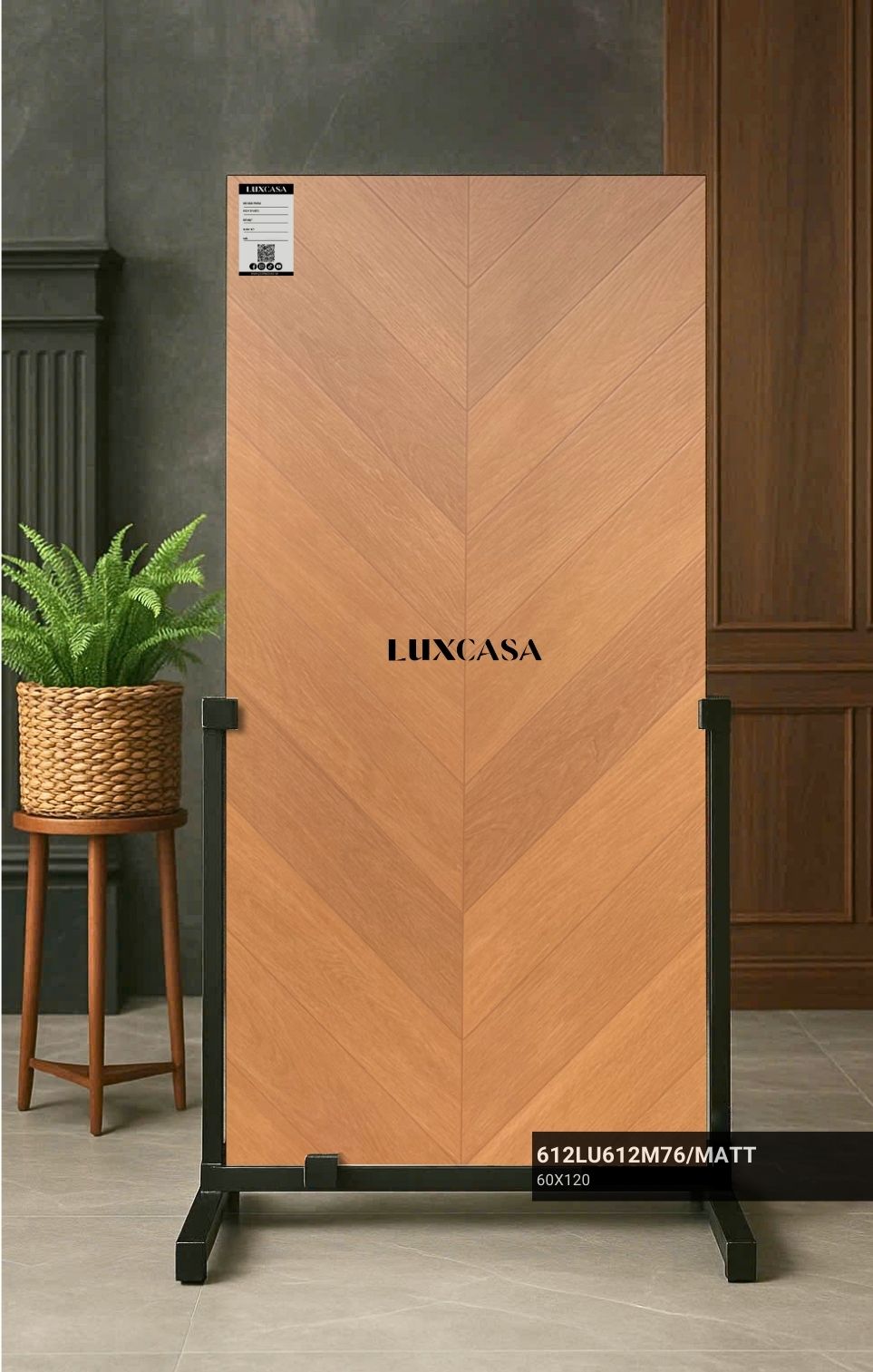 Mẫu gạch nền giả gỗ 60x120cm 612LU61276