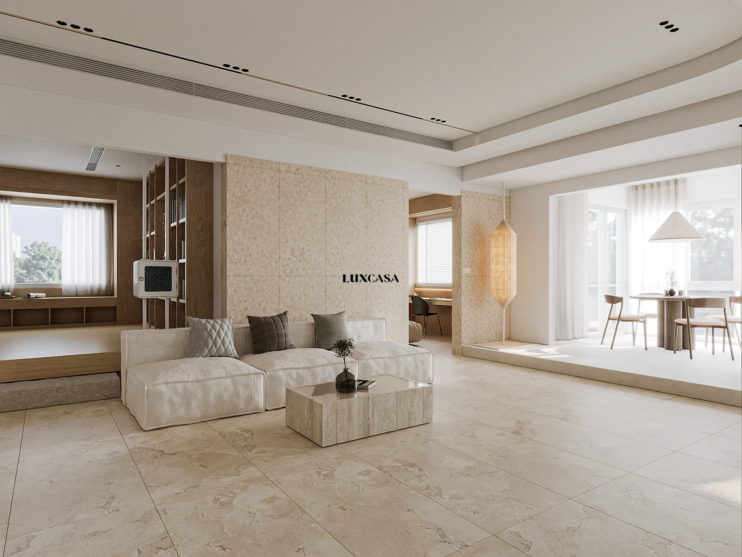 BST gạch ốp phòng khách 60×120 612LU001DM