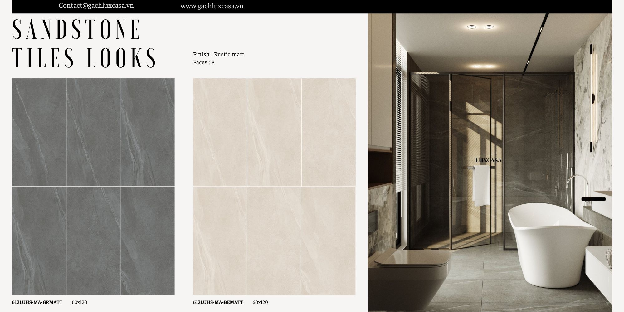 Bộ sưu tập đá sandstone 612LUHS-MA-GR, 612LUHS-MA-BE