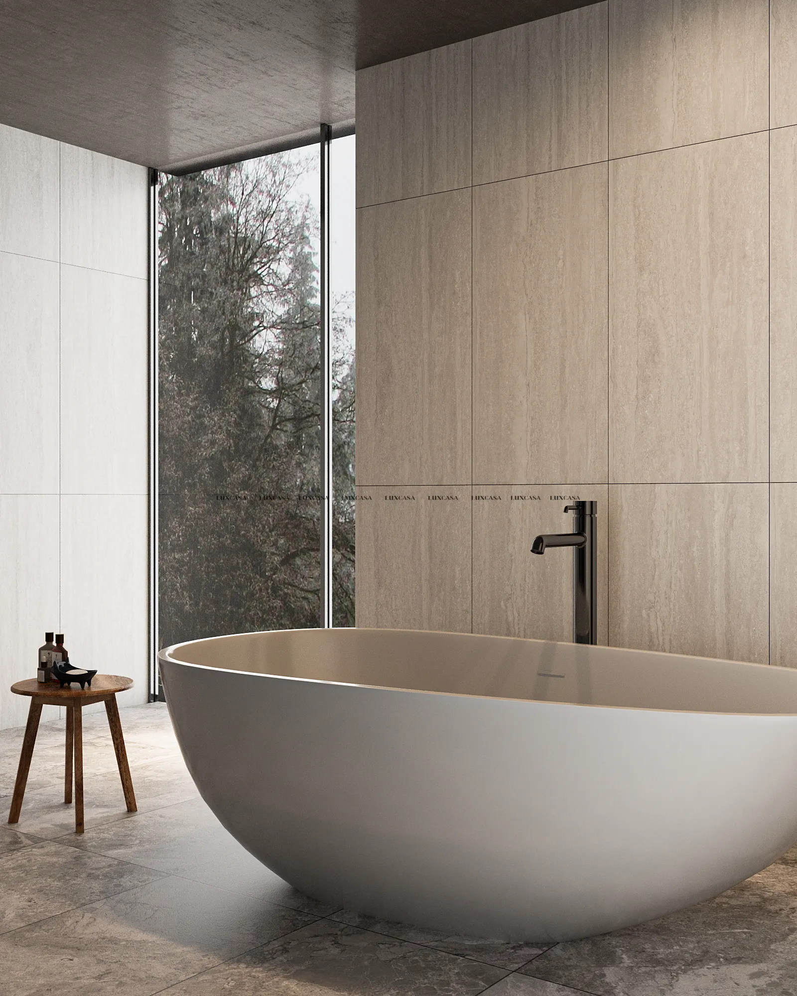 Gạch lát nền 60x120 612LUD126223 vs Gạch vân travertine 60×120 612LUS12Q01