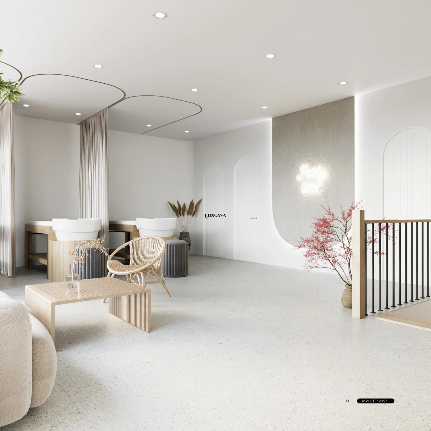 Gạch terrazzo 60x120 612LU1205P lát nền spa làm đẹp