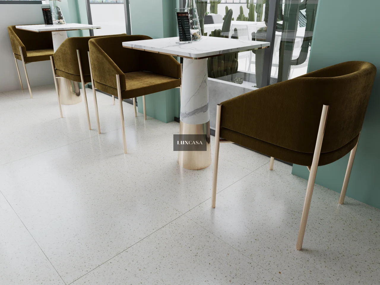 Gạch terrazzo lát cửa hàng kinh doanh 612LU1209P