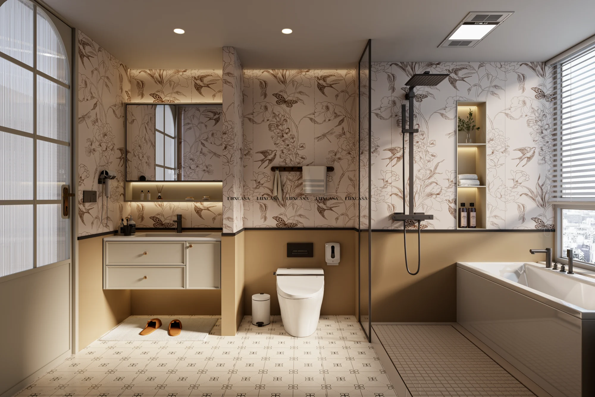Gạch trang trí 60x120 toilet 612LU12607