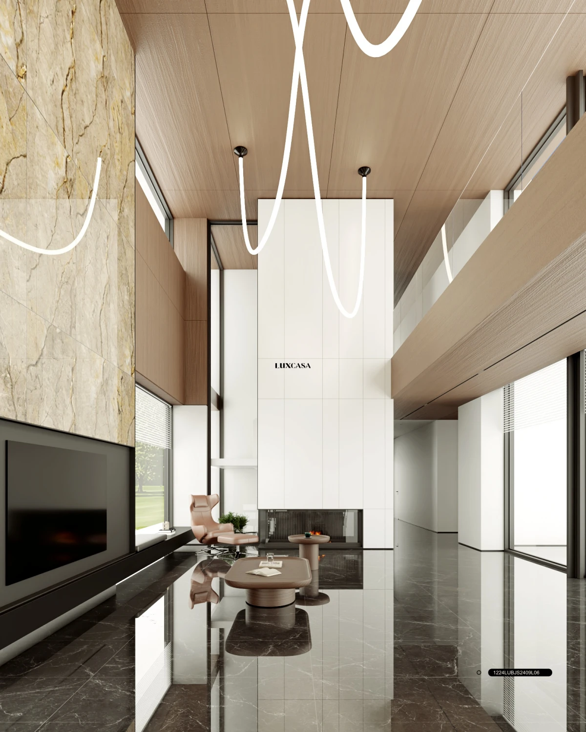 Gạch lát phòng khách 1200x2400 1224LUBJS2409L06