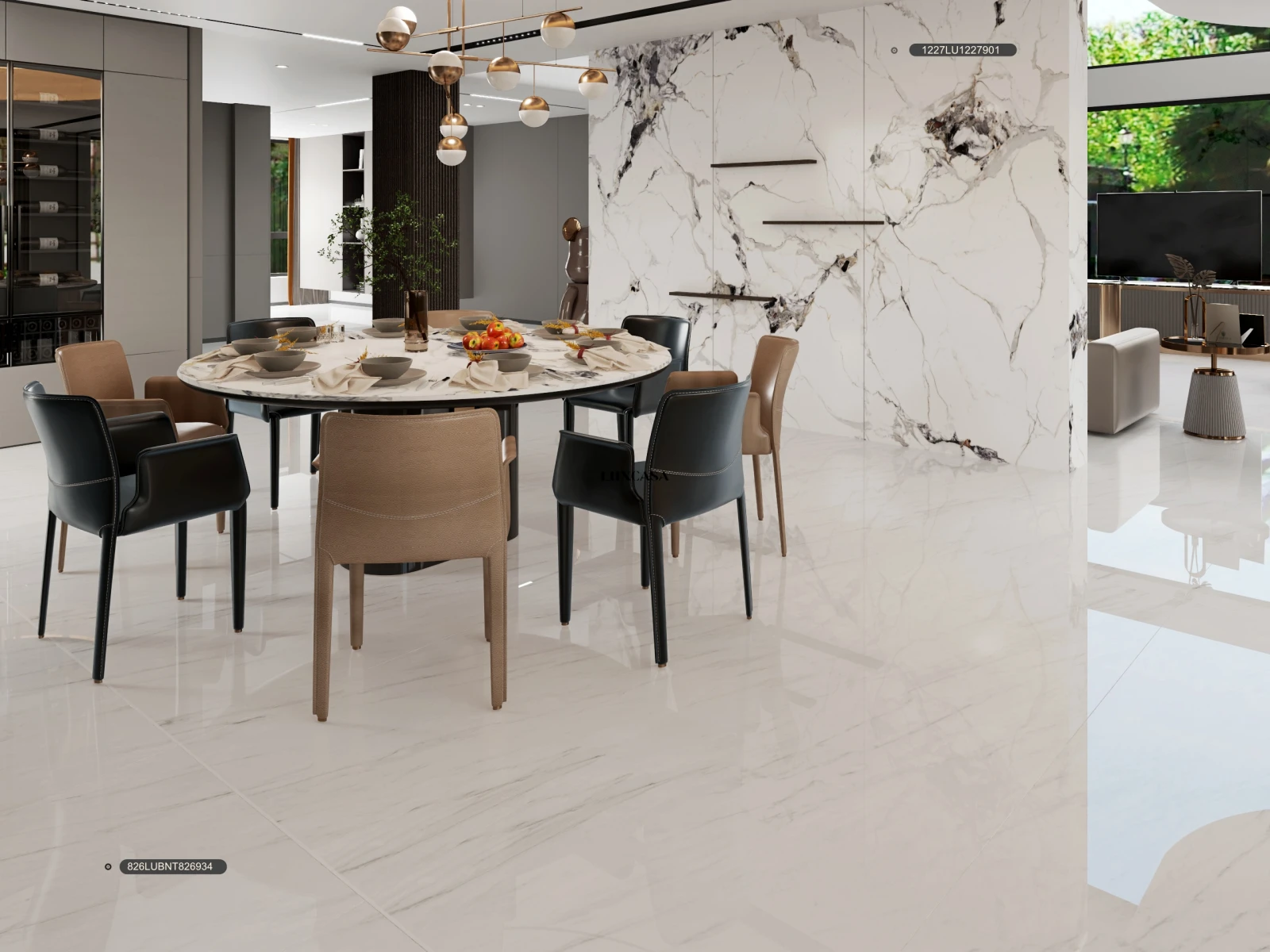 Gạch tường 1227LU1227901 với gạch nền 826LUBNT826934