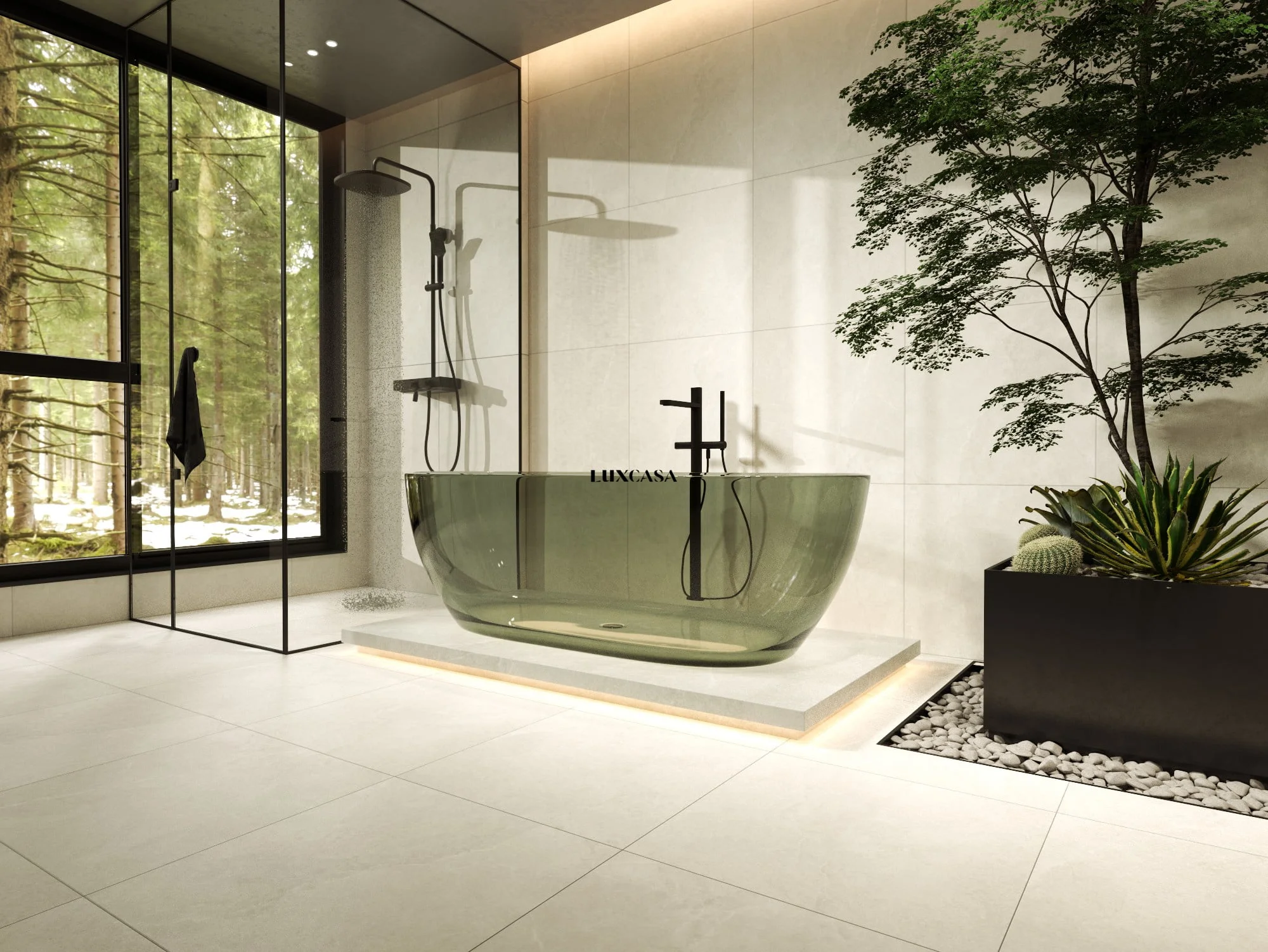 Mẫu gạch lát nền nhà tắm 60x60 60LU600IL3