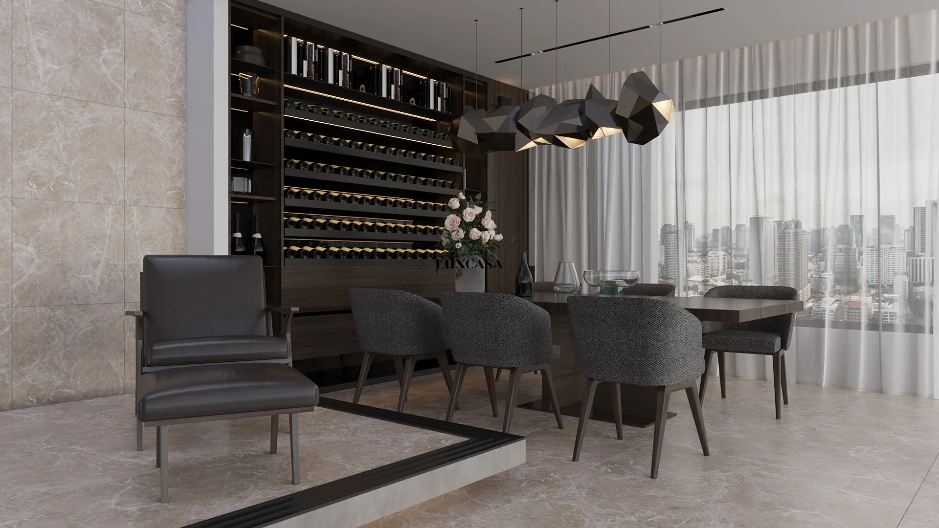 Gạch ốp nền bếp bề mặt mờ 60x60 60LU6006H