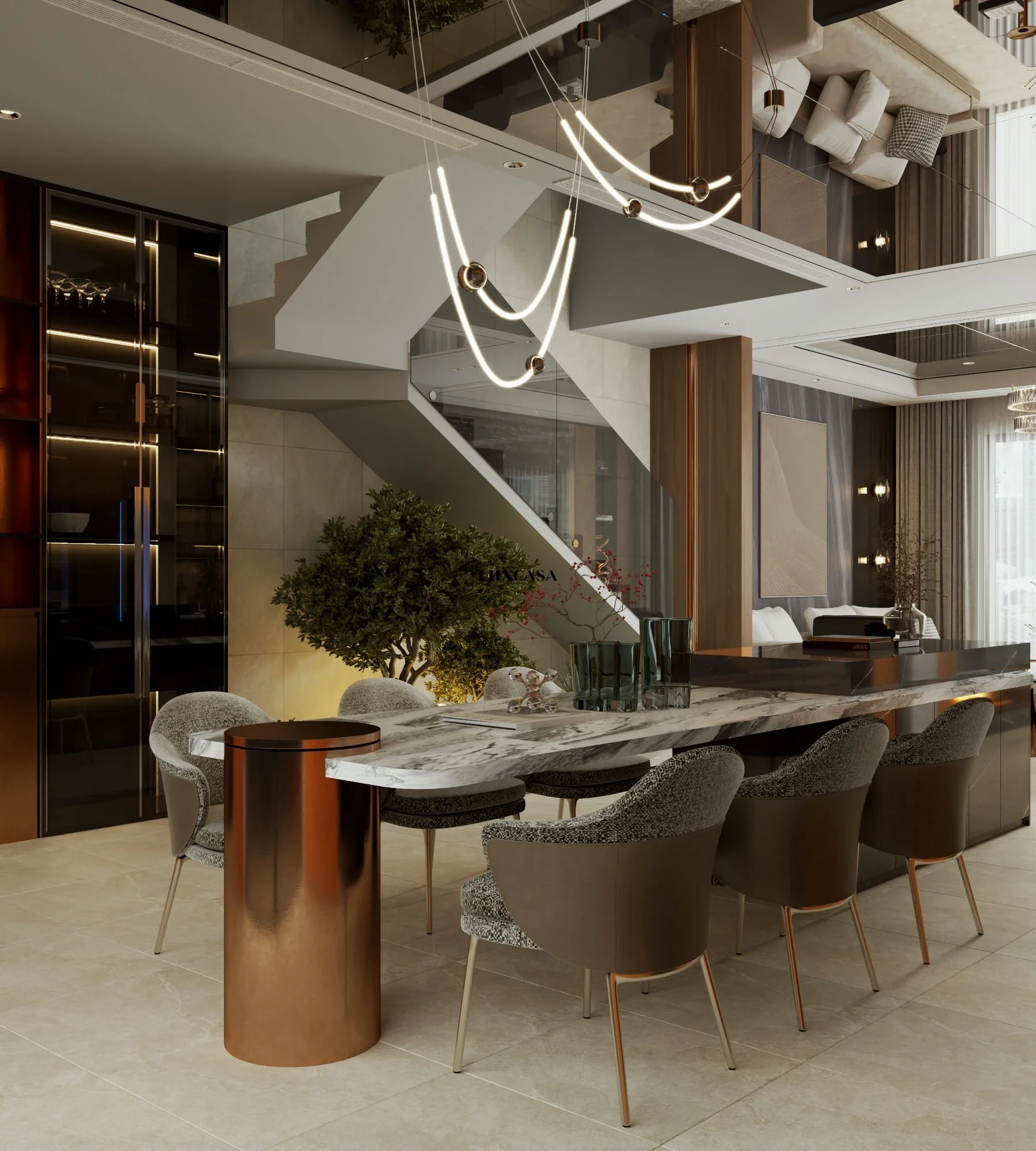 Gạch lát nền 60x60 60LU600IL1 cho khu vực bàn ăn