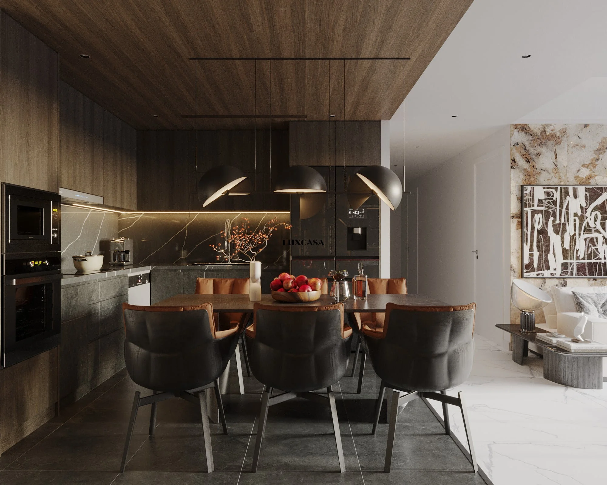 Mẫu gạch 60x60 60LU600IL4 lát nền bếp