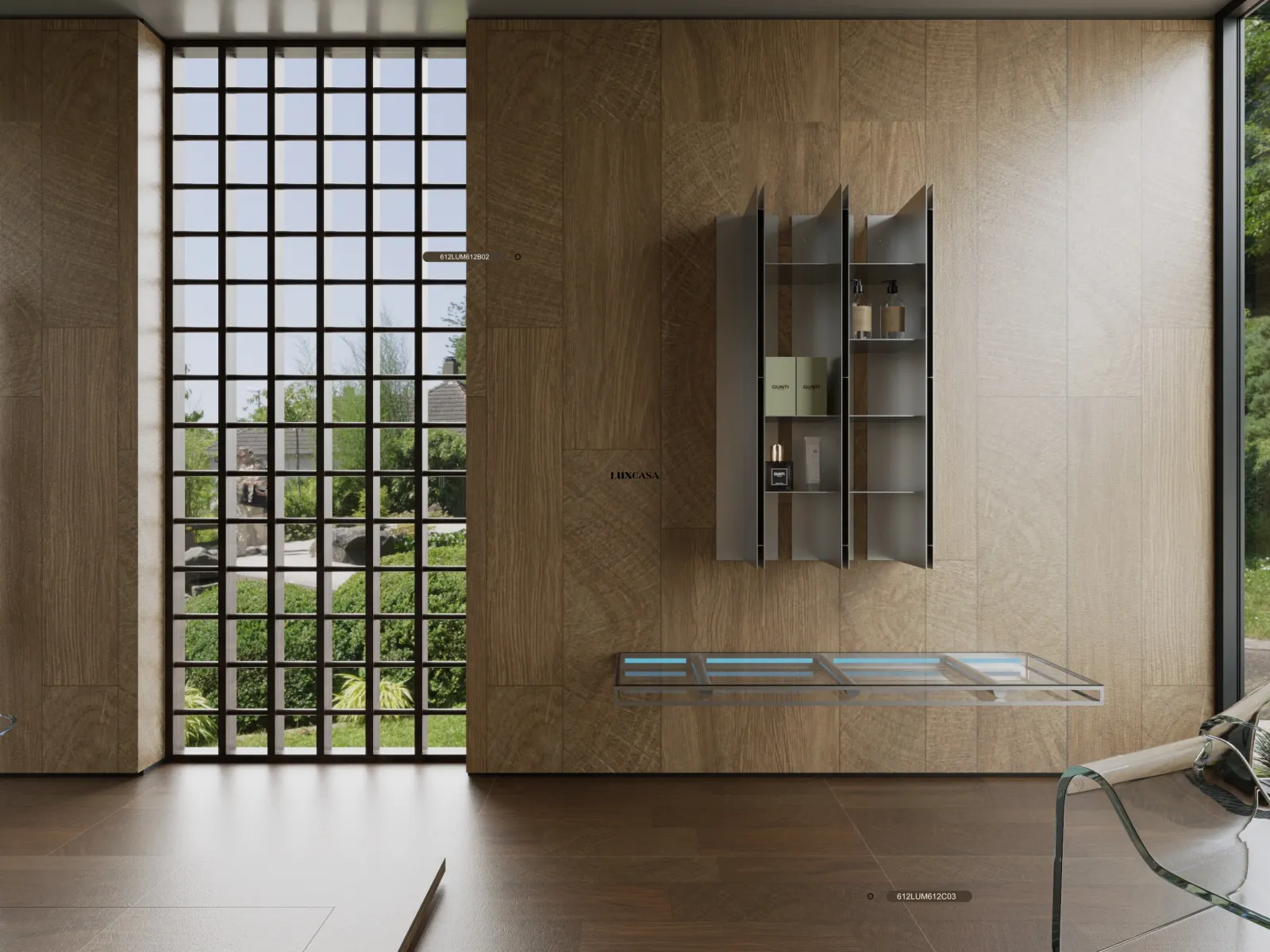 Gạch giả gỗ 60x120 612LU612C03 với 612LU612B02 (4)