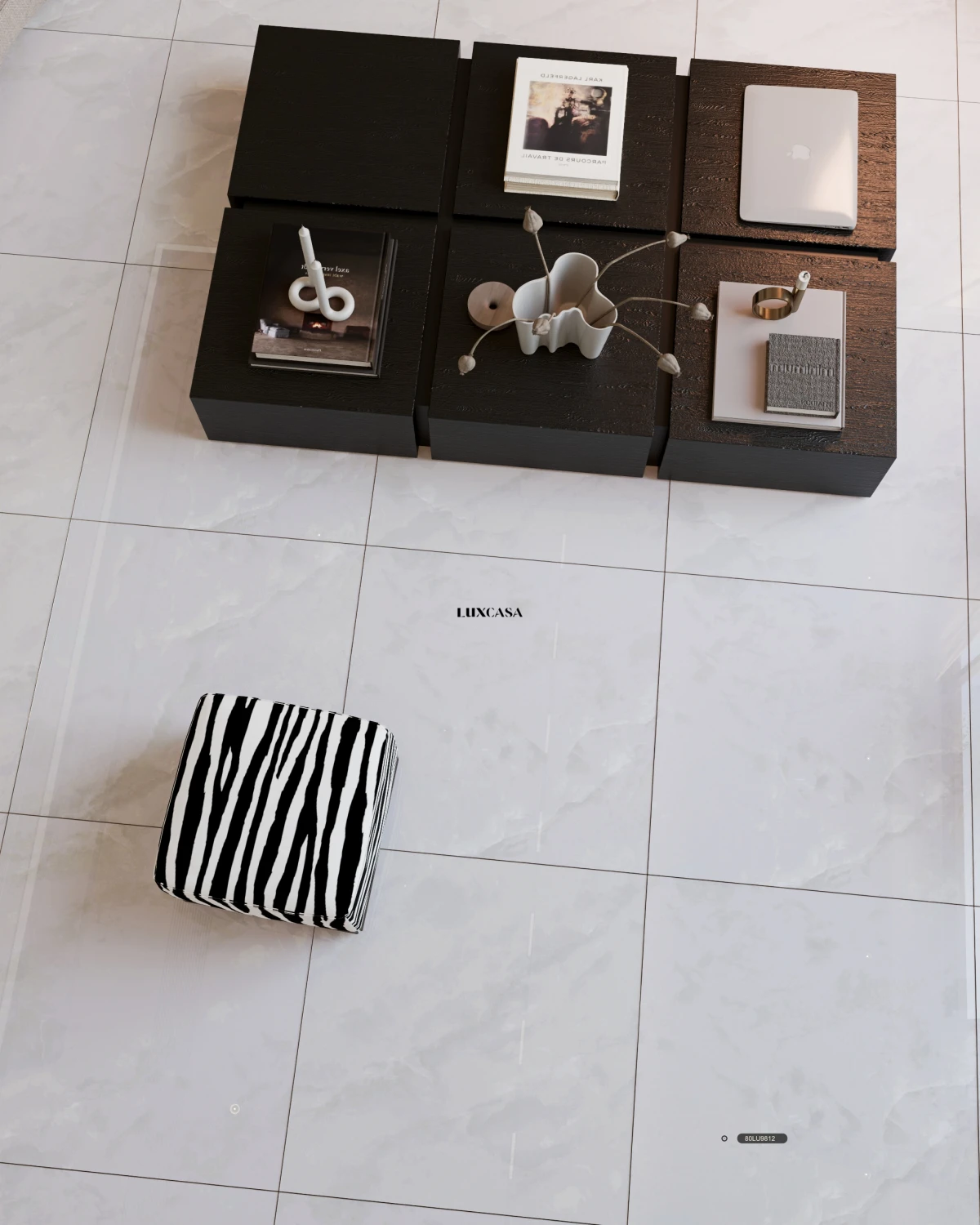 Gạch lát nền phòng khách 80LU9812 vân đá