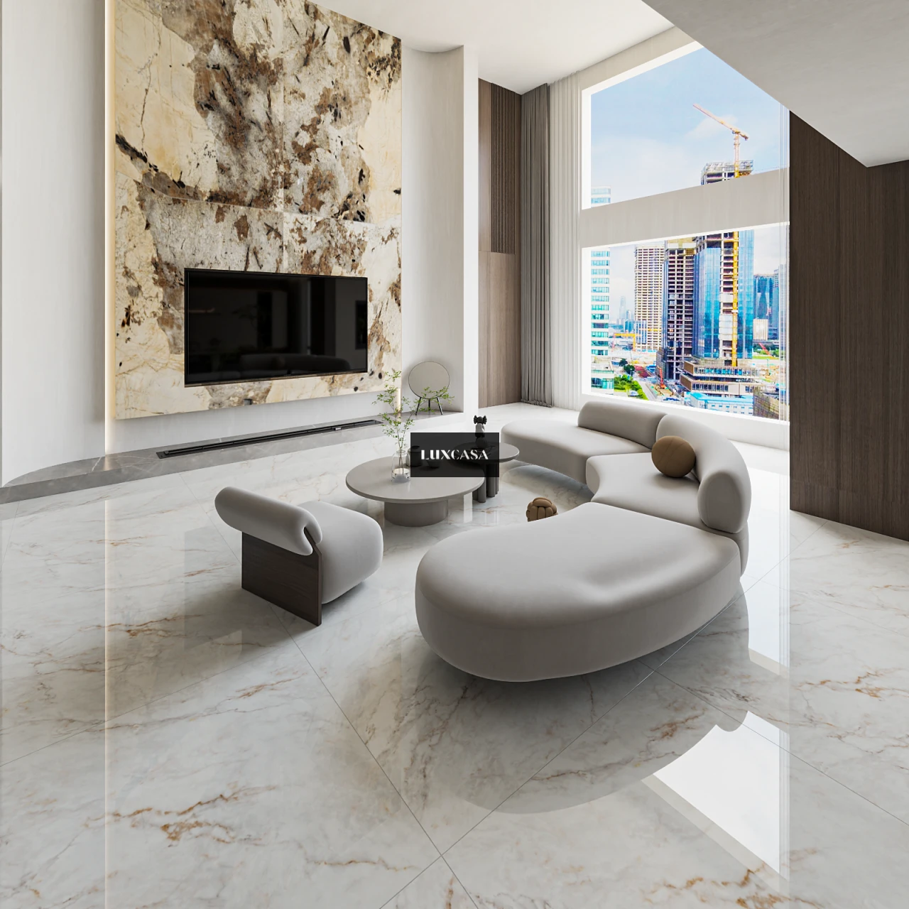 Gạch lát nền phòng khách 120x120 120LU121211