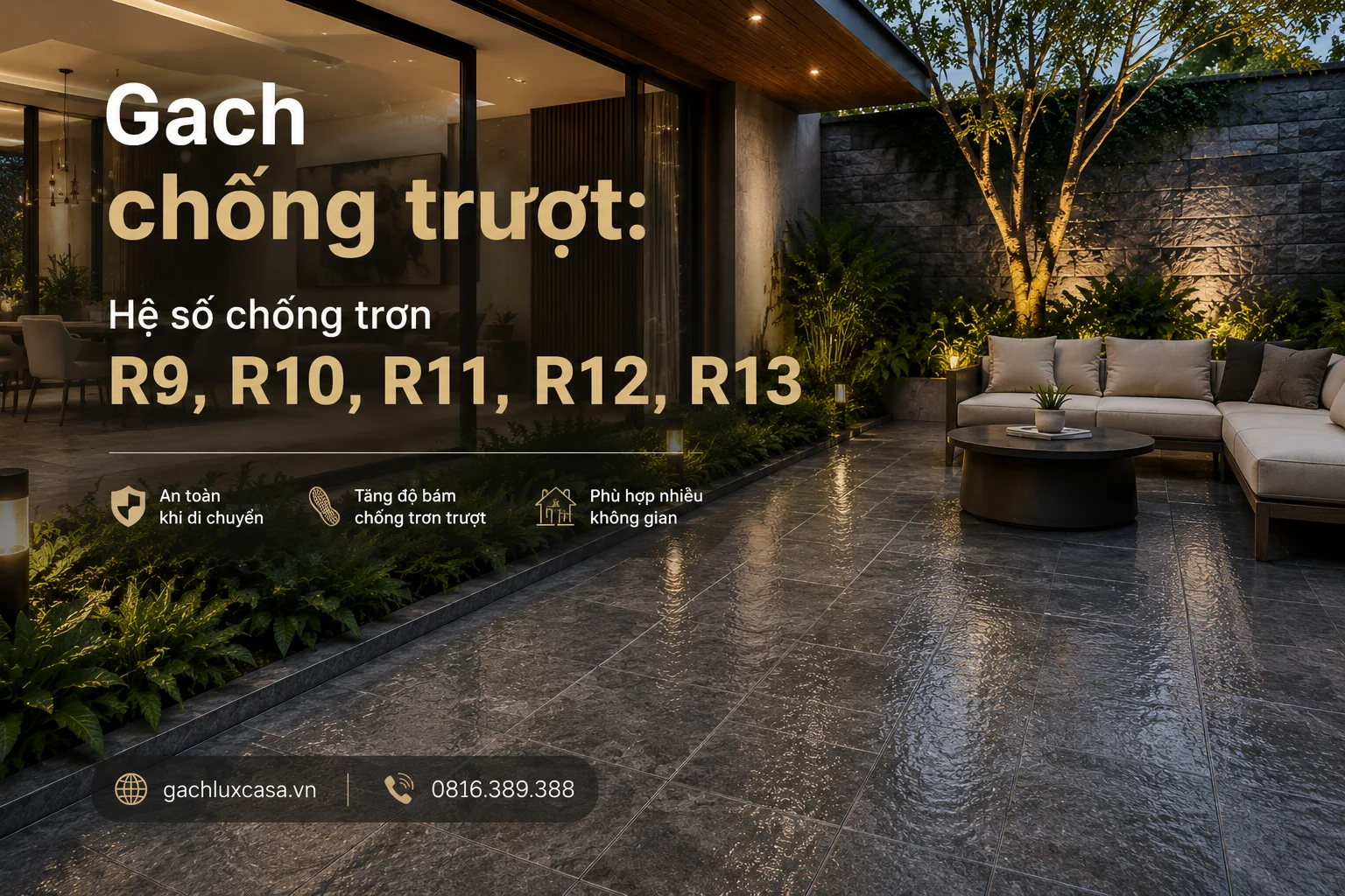 Hệ số chống trơn của gạch