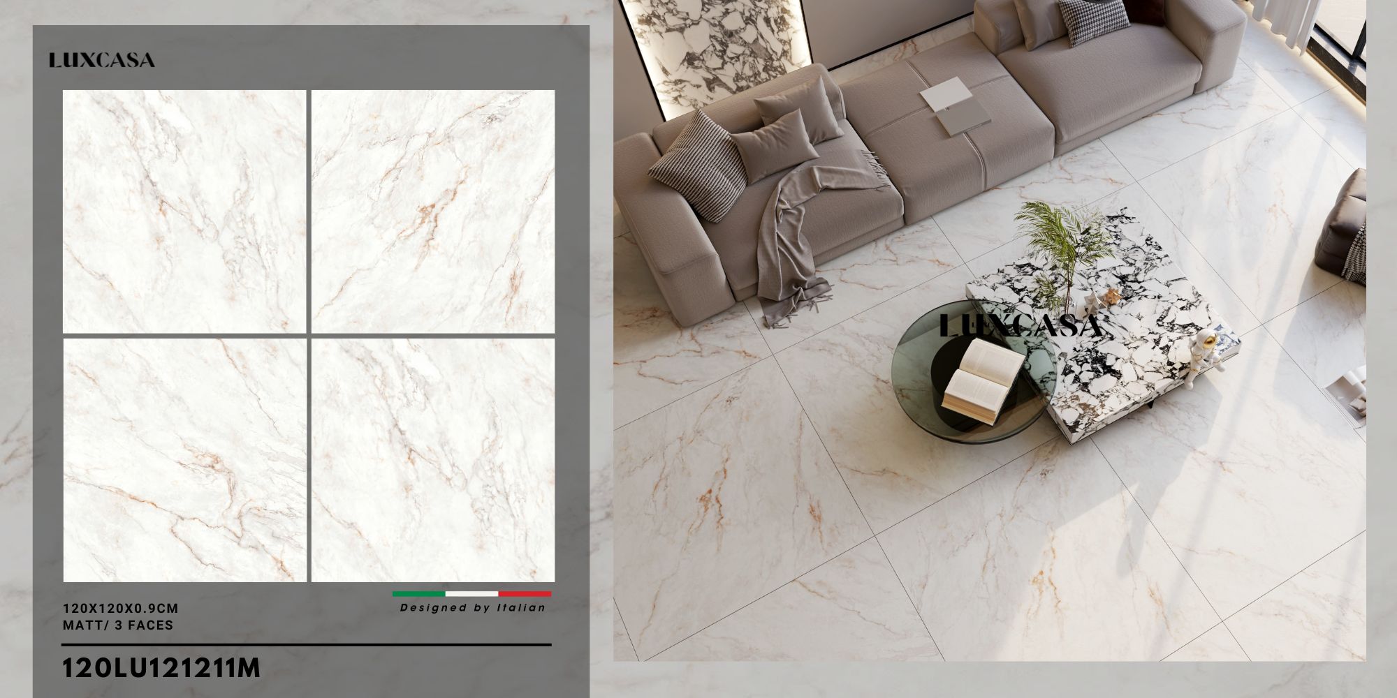 Gạch mờ 120X120 120LU121211M