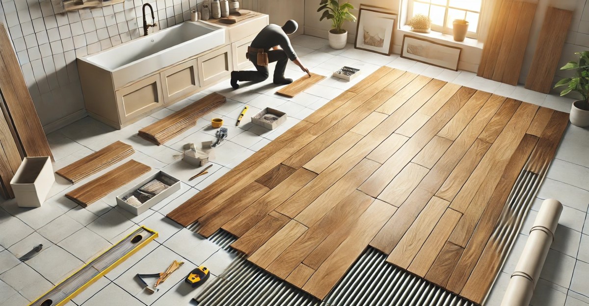 Cách lát gạch giả gỗ