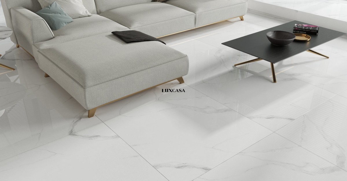 Mẫu gạch 100x100 trắng vân mây
