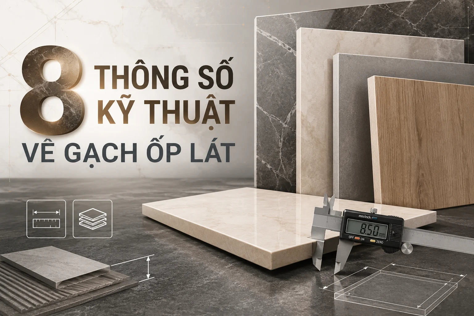 8 Thông số kỹ thuật về gạch ốp lát