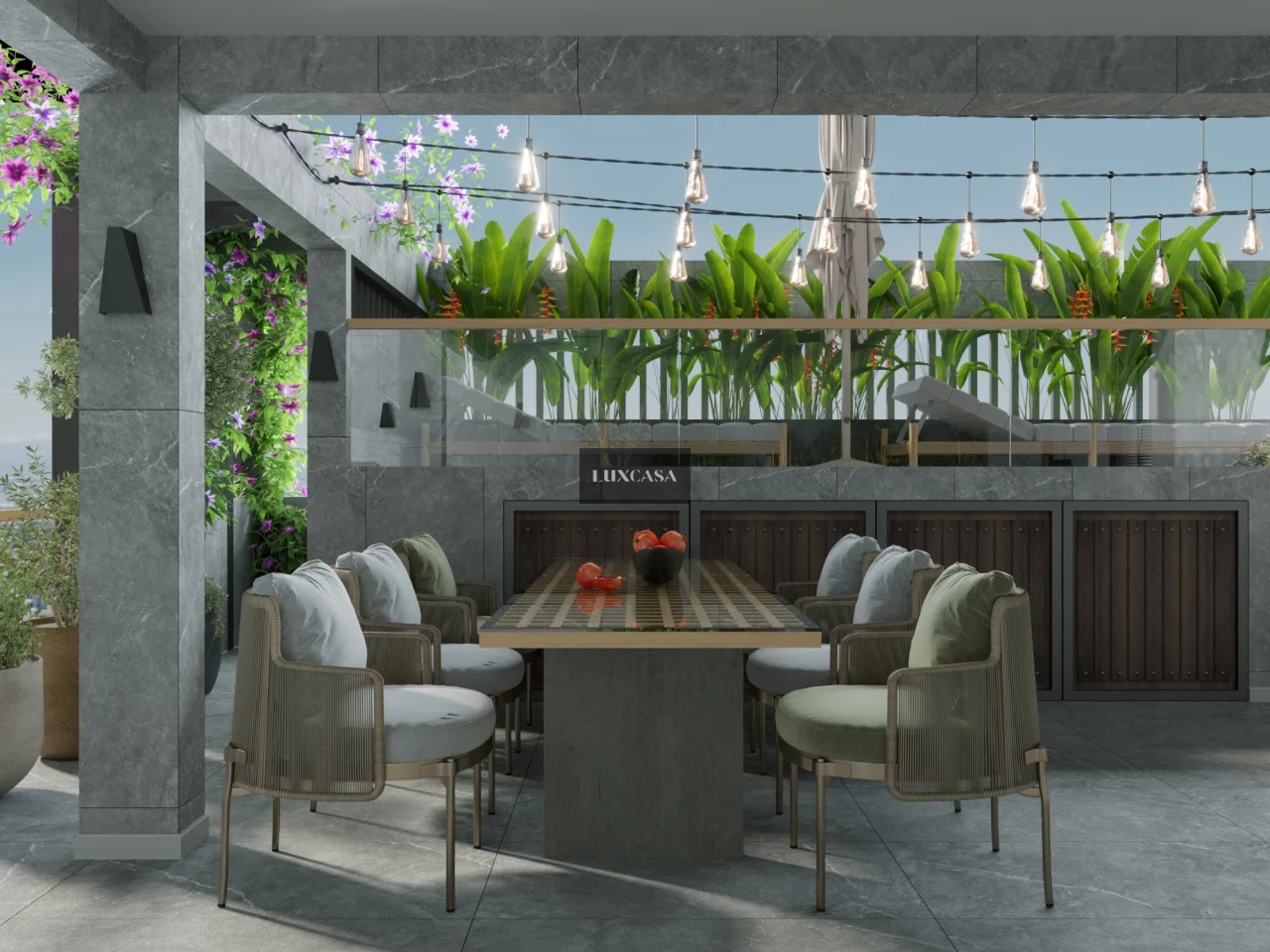 Gạch giả đá lát ban công ngoài trời