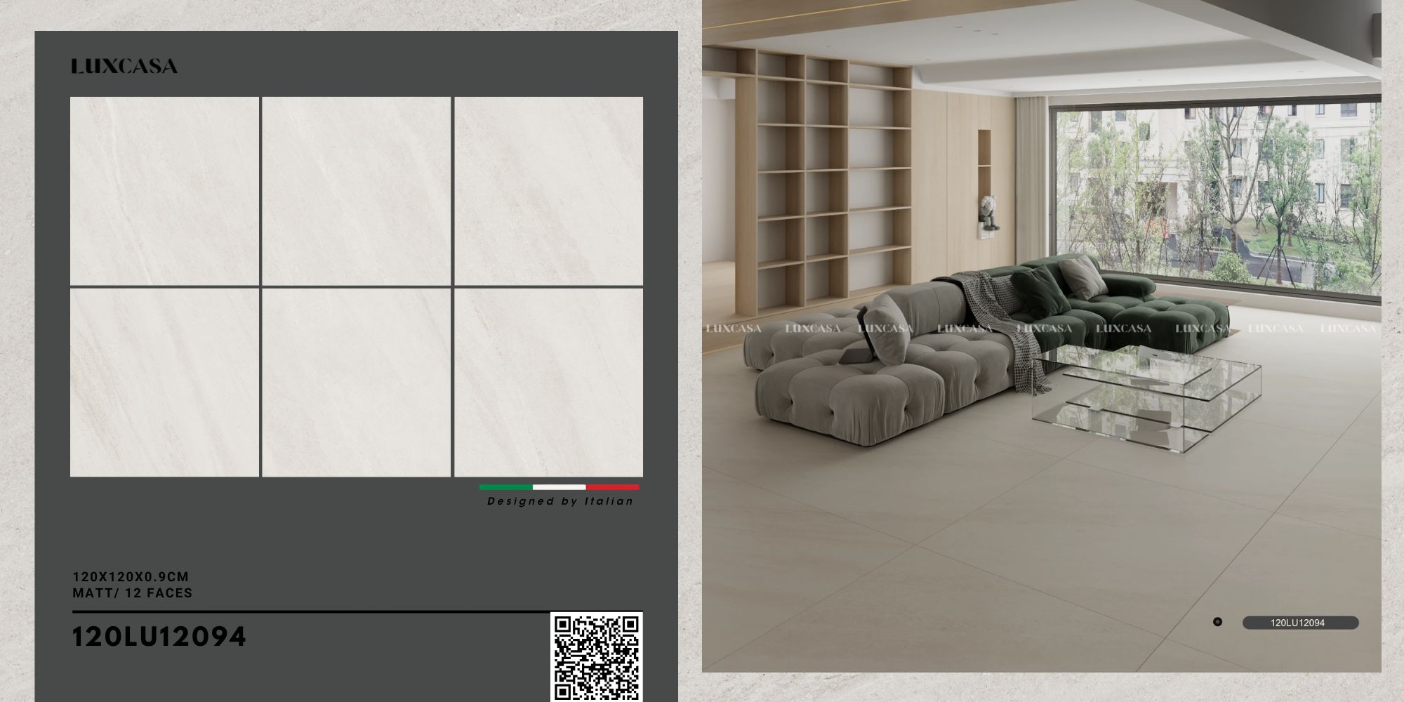 Gạch lát giả đá 120X120 120LU12094